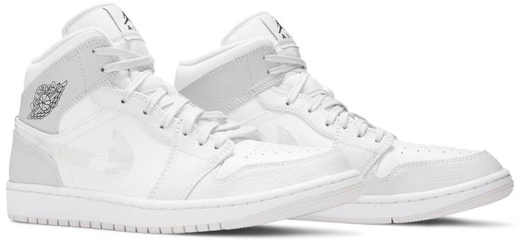 Air Jordan 1 Mid ‘Swoosh Logo – Grey Camo’ DC9035-100 Mattress Sneaker Store
