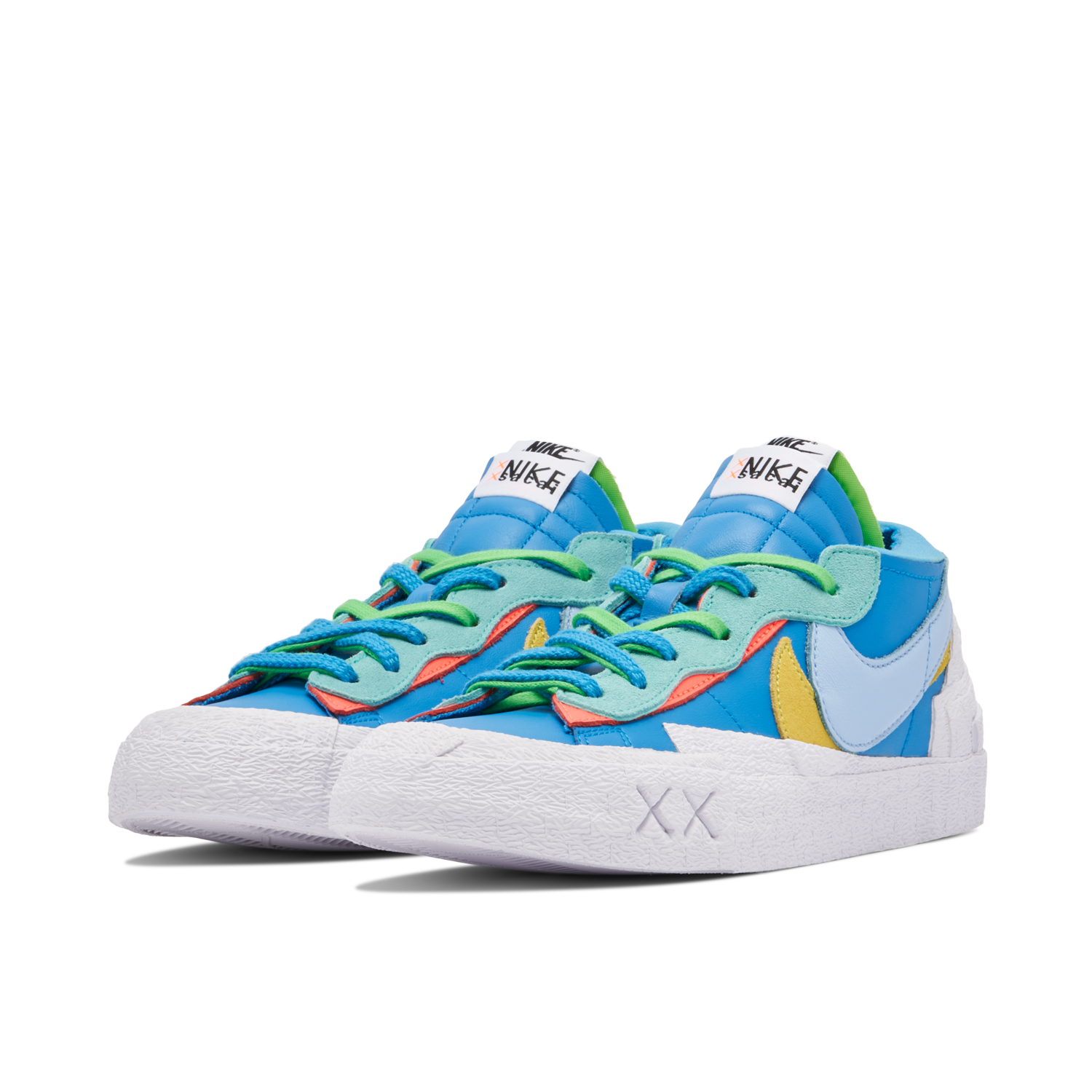 KAWS x sacai x Nike Blazer Low Blue Multi DM7901-400 Mattress Sneaker Store