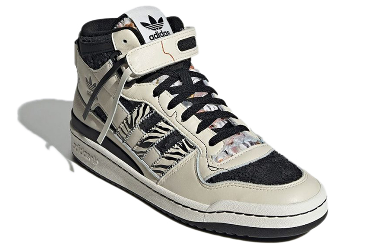adidas originals Unisex Forum Mid Sneakers Creamy ‘White Black’ GX3957 Domahi store