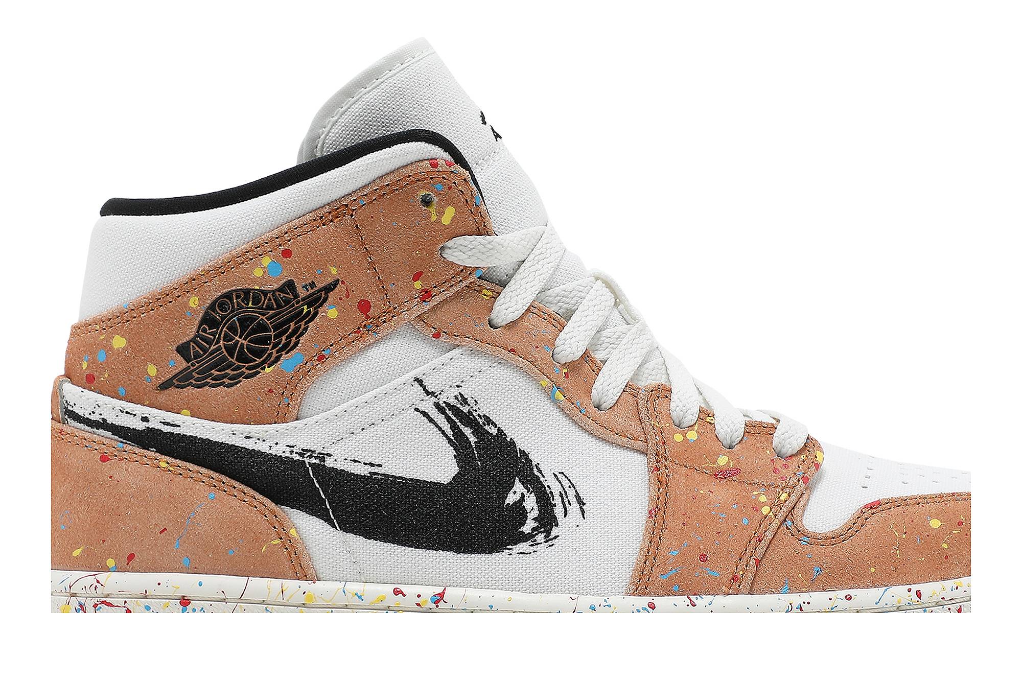 Air Jordan 1 Mid SE ‘Brushstroke Paint Splatter’ DA8005-100 Domahi store
