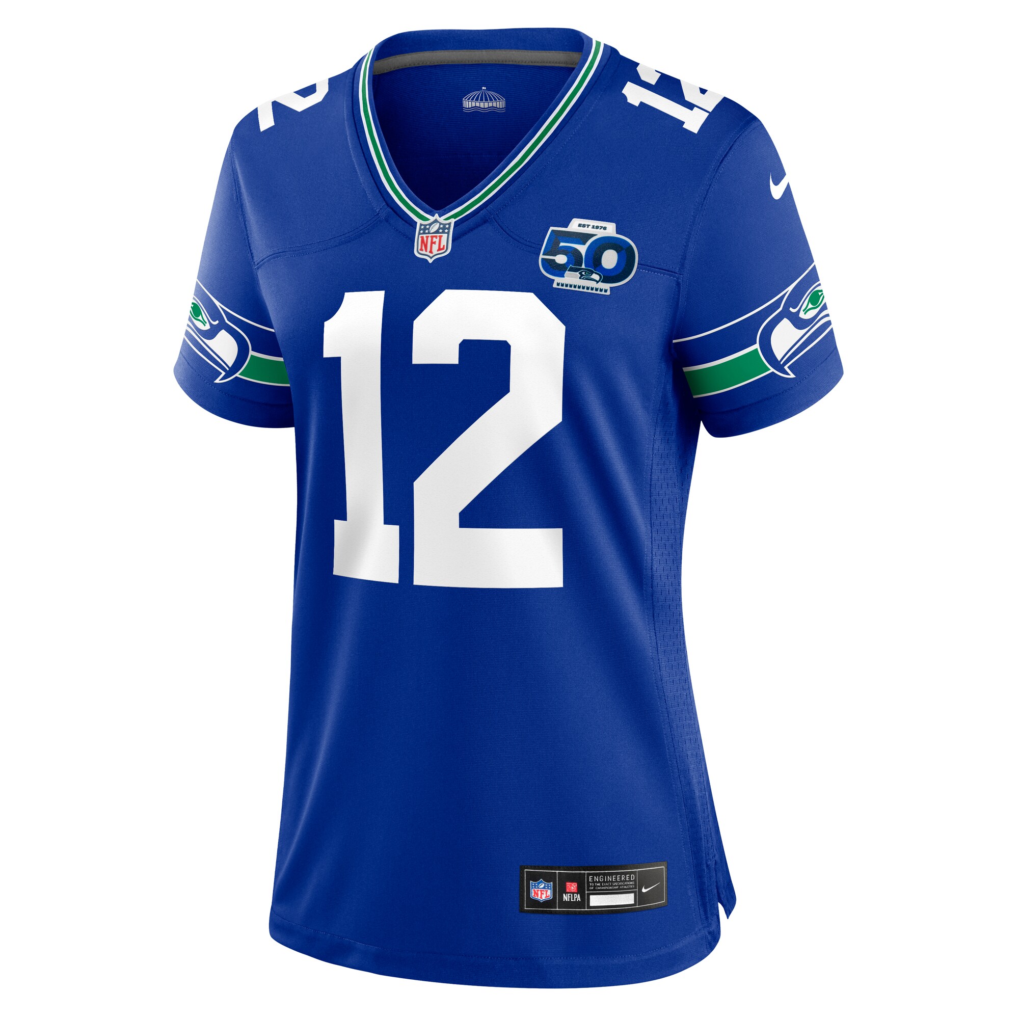 12 Fan Seattle Seahawks Nike Women’s Alternate 2 50th Season Game Jersey – Royal Clowdercats