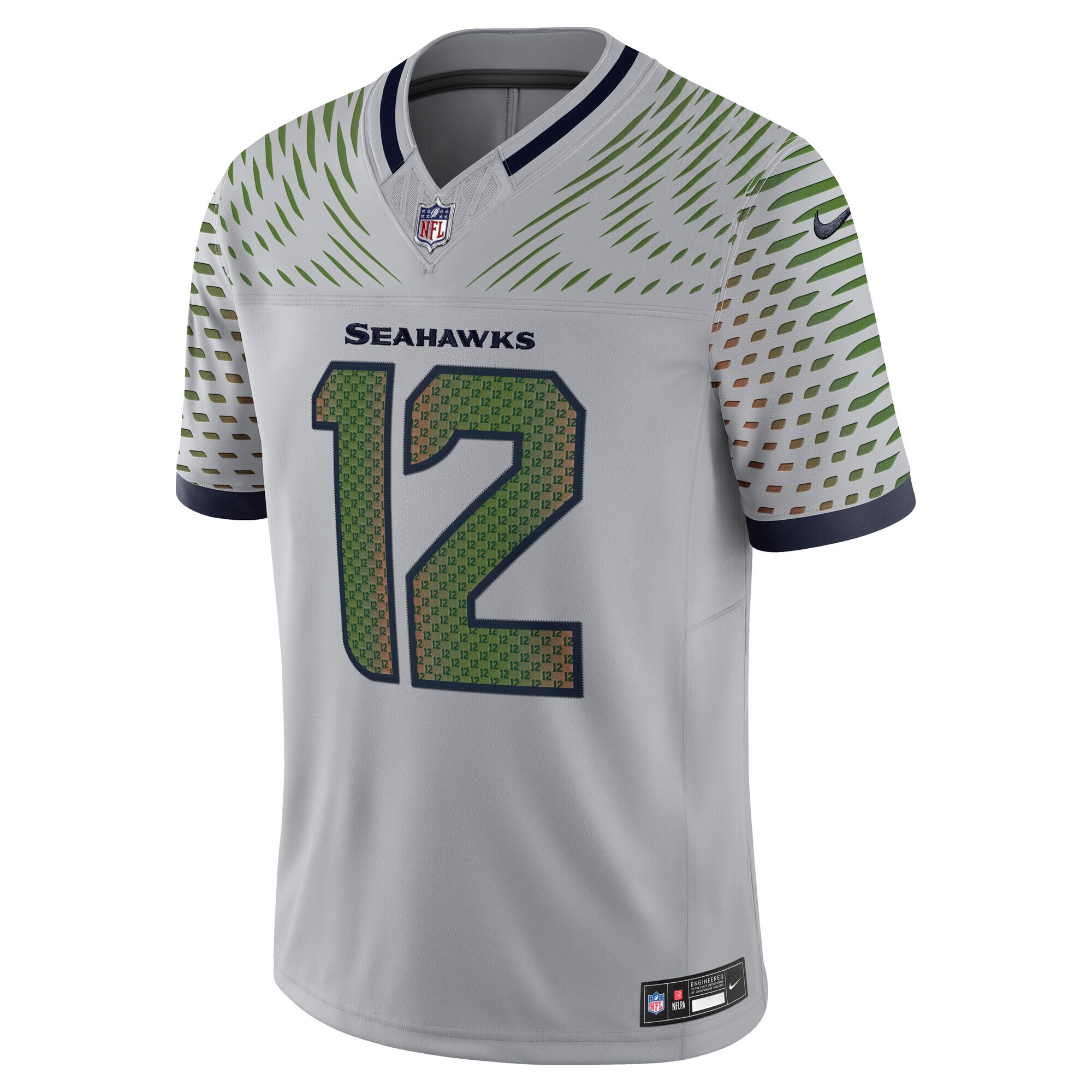12s Seattle Seahawks Nike 2025 Rivalries Collection Limited Jersey – Wolf Gray Clowdercats