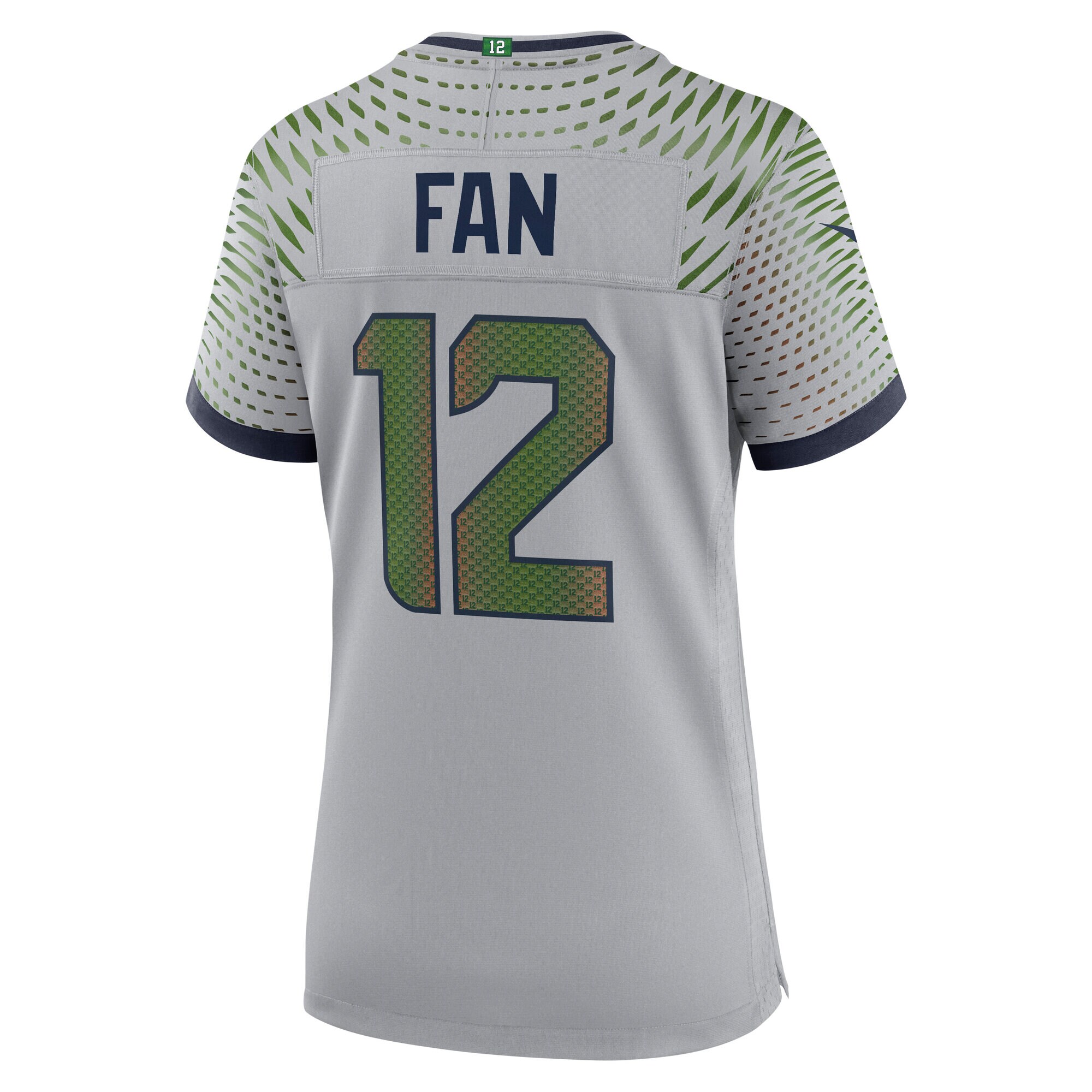 12s Seattle Seahawks Nike Women’s 2025 Rivalries Collection Game Jersey – Wolf Gray Clowdercats