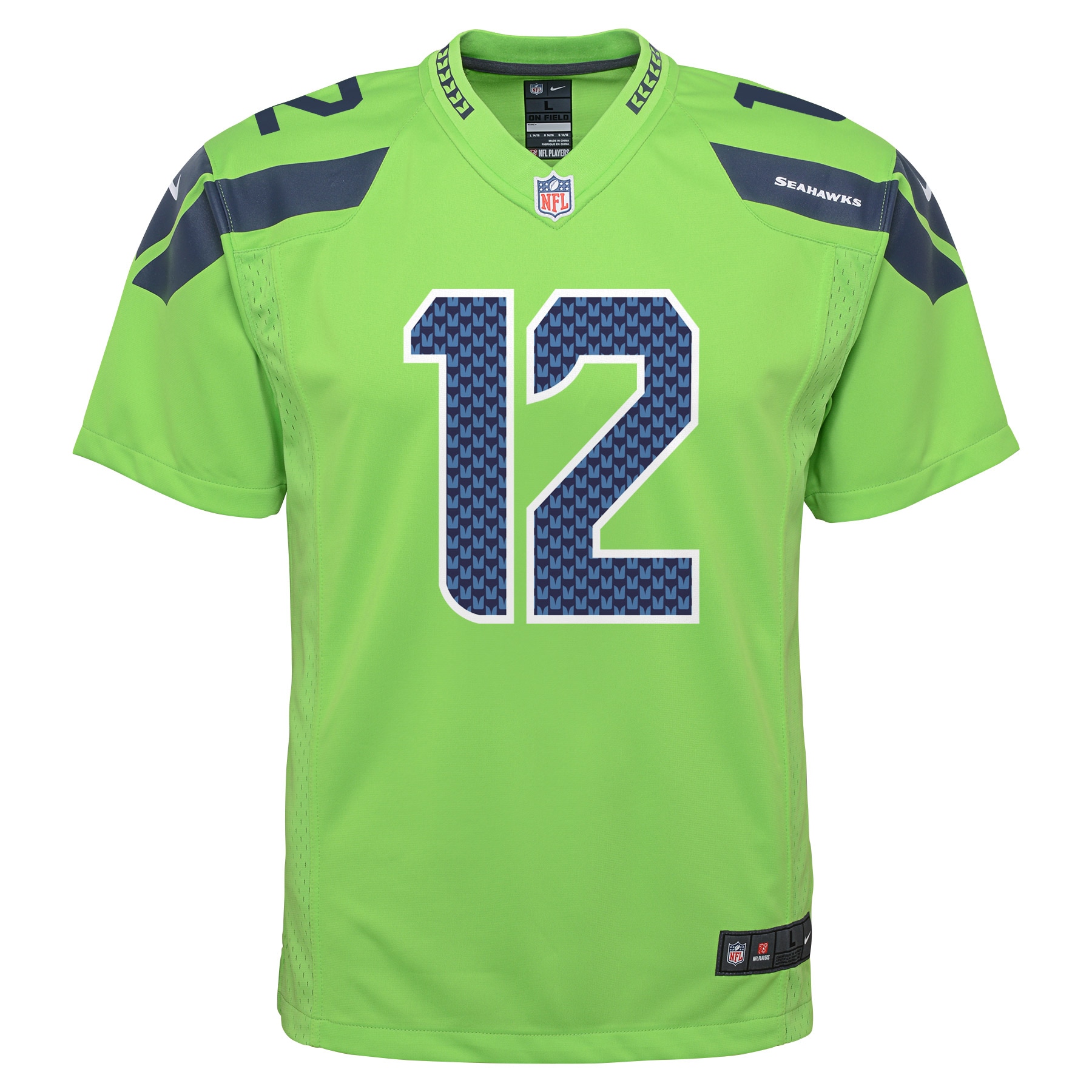 12th Fan Seattle Seahawks Nike Youth Game Jersey – Neon Green Clowdercats
