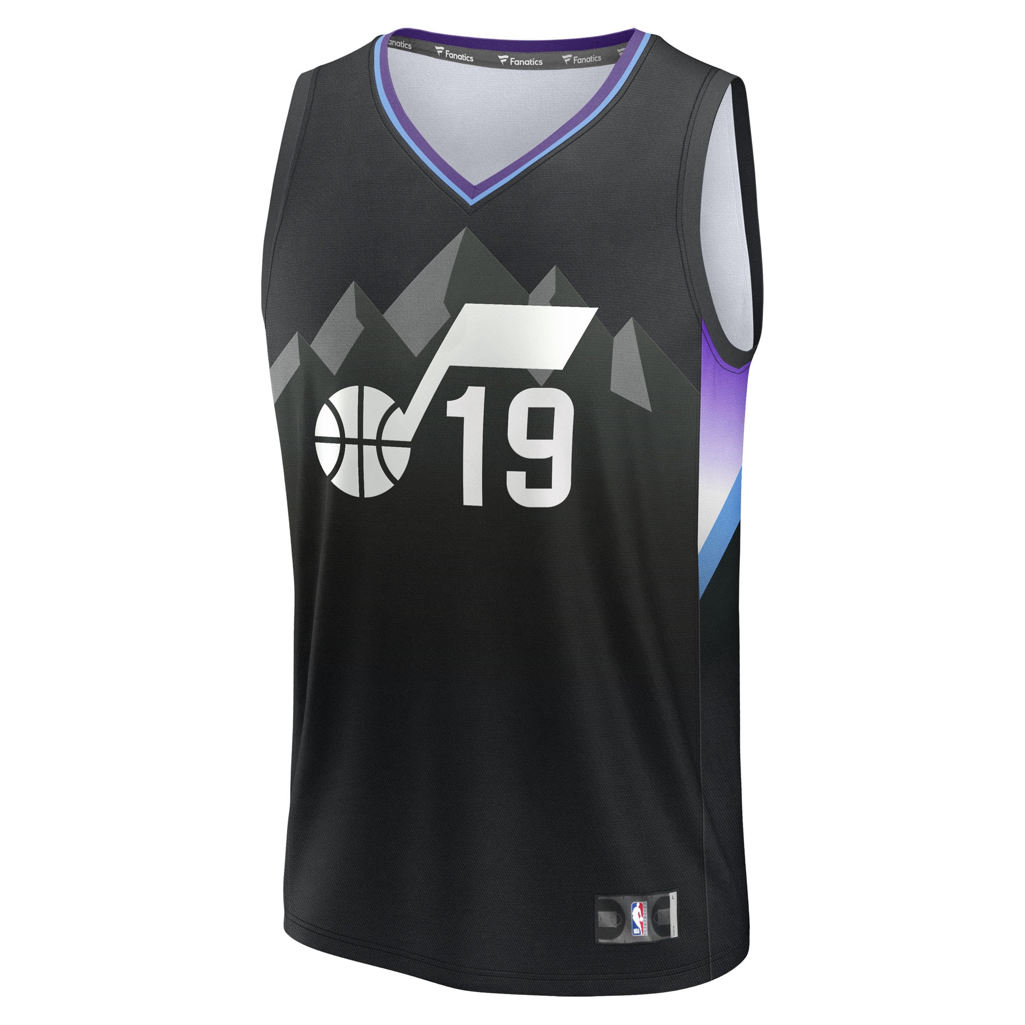 Ace Bailey Utah Jazz Fanatics Youth 2025 NBA Draft First Round Pick Fast Break Replica Jersey – Statement Edition – Black Clowdercats