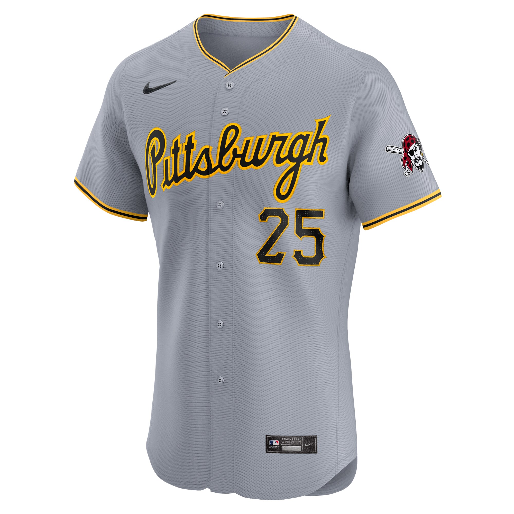 Adam LaRoche Pittsburgh Pirates Nike Road Elite Player Jersey – Gray