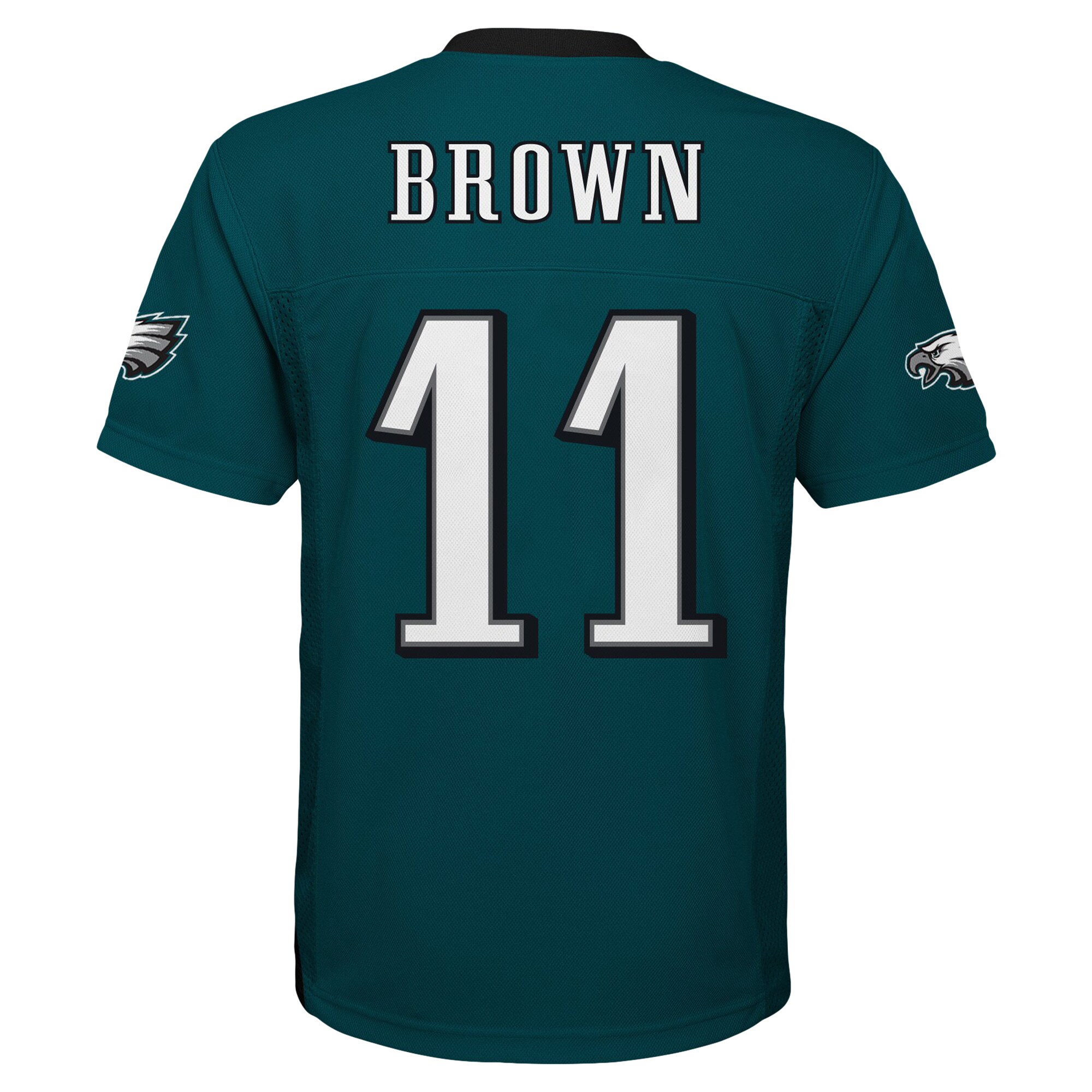 A.J. Brown Philadelphia Eagles Youth Replica Player Jersey – Midnight Green Clowdercats