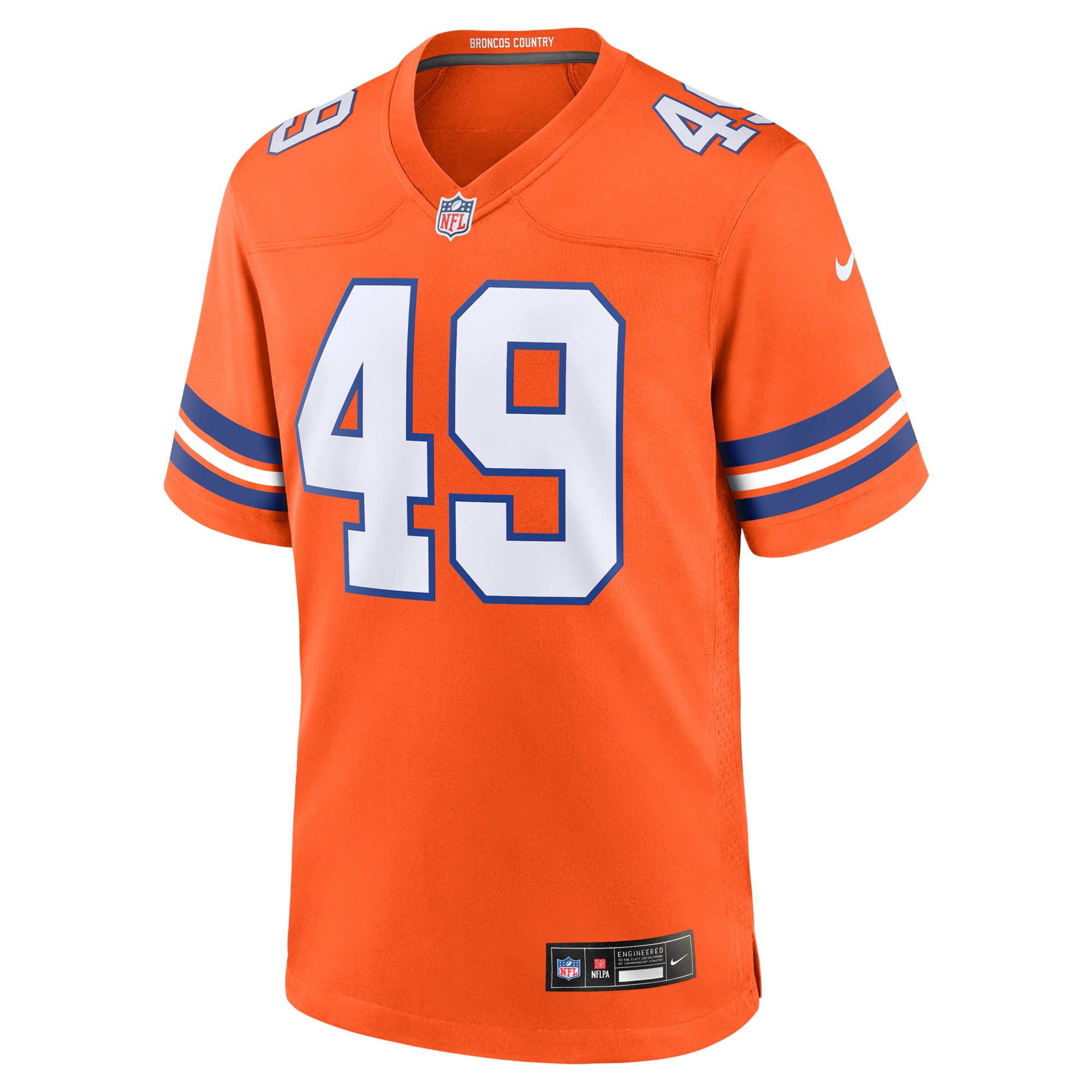 Alex Singleton Denver Broncos Nike Alternate Game Jersey – Orange Clowdercats