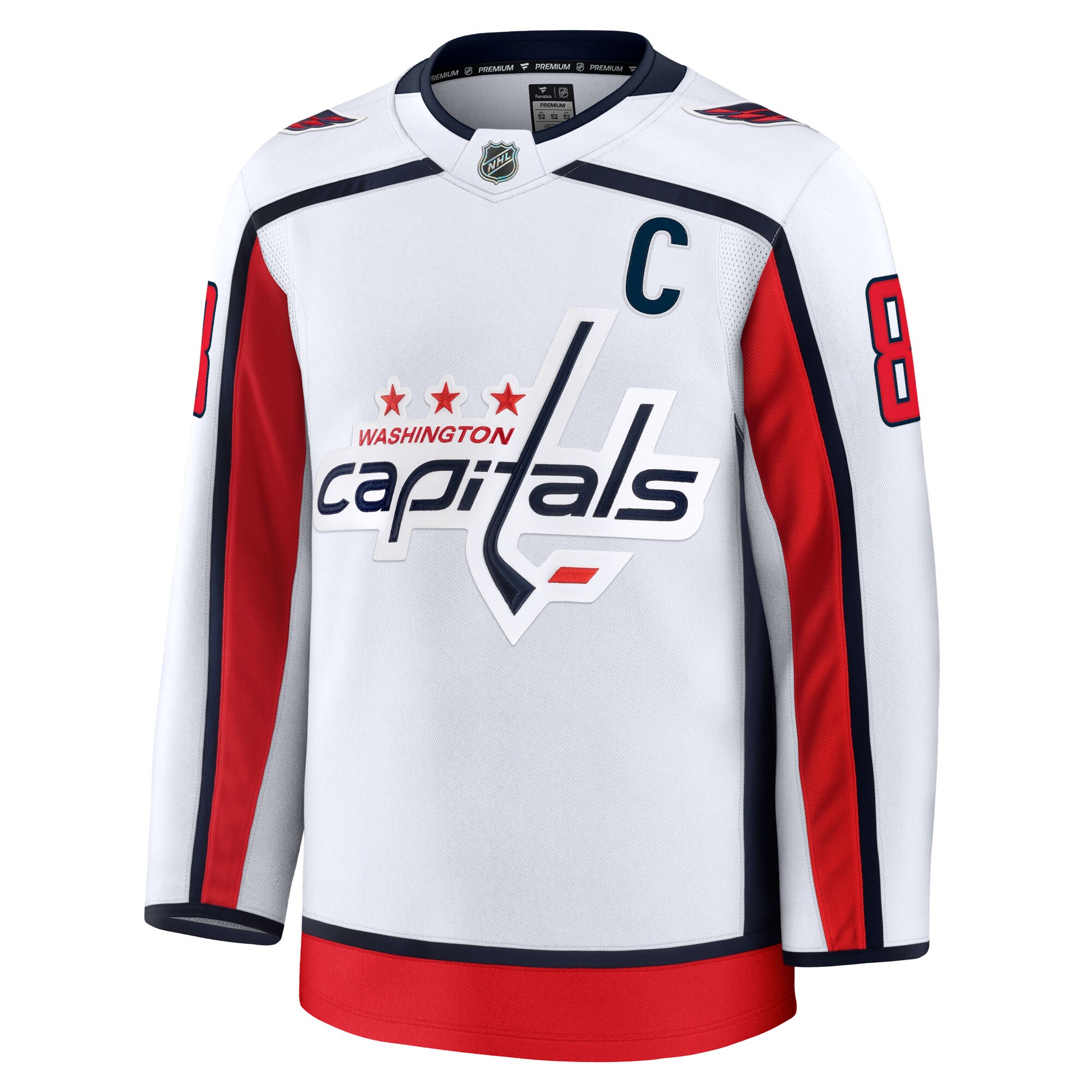 Alexander Ovechkin Washington Capitals Fanatics Away Premium Jersey – White Clowdercats