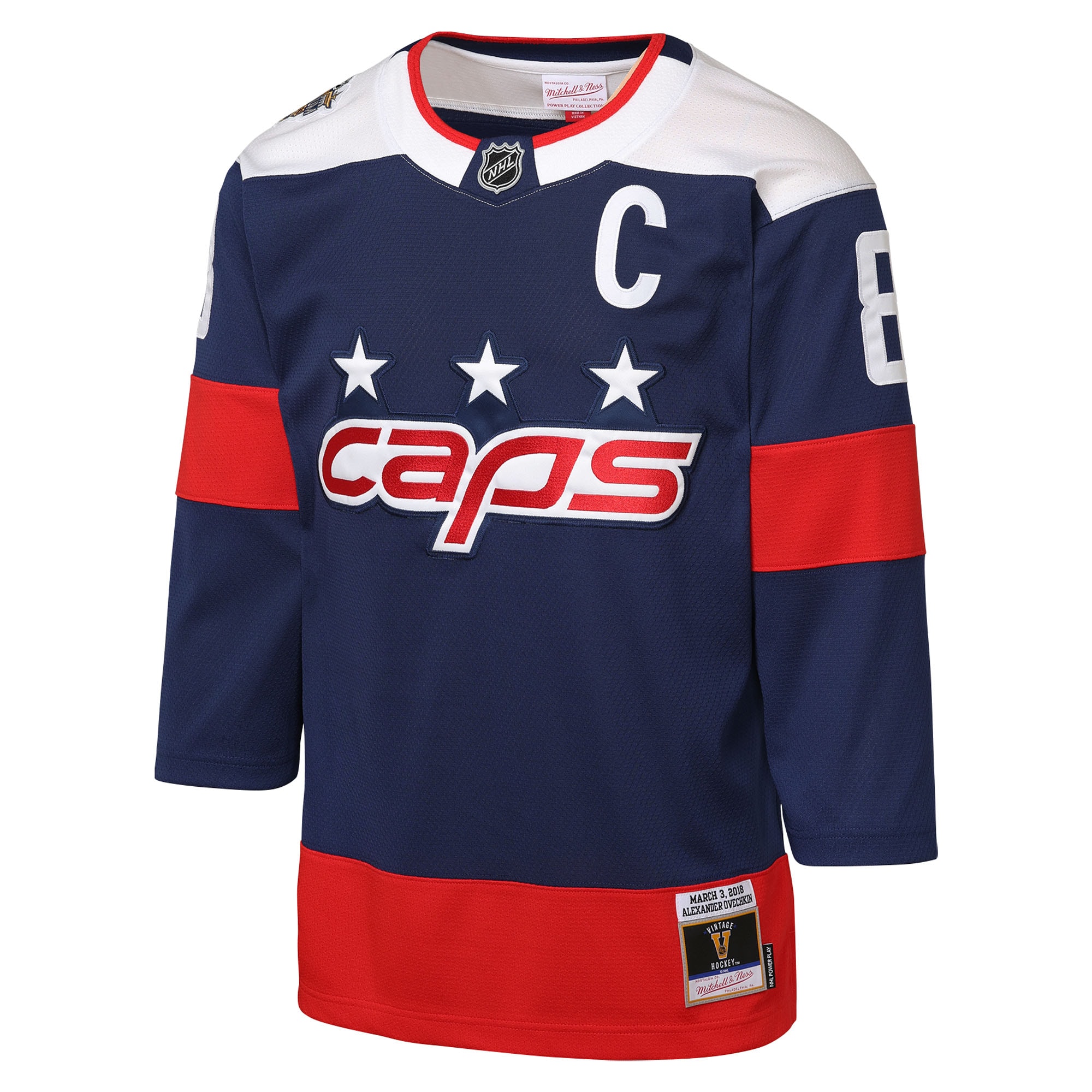 Alexander Ovechkin Washington Capitals Mitchell & Ness Youth 2018 NHL Stadium Series Power Play 2.0 Player Jersey – Navy Clowdercats