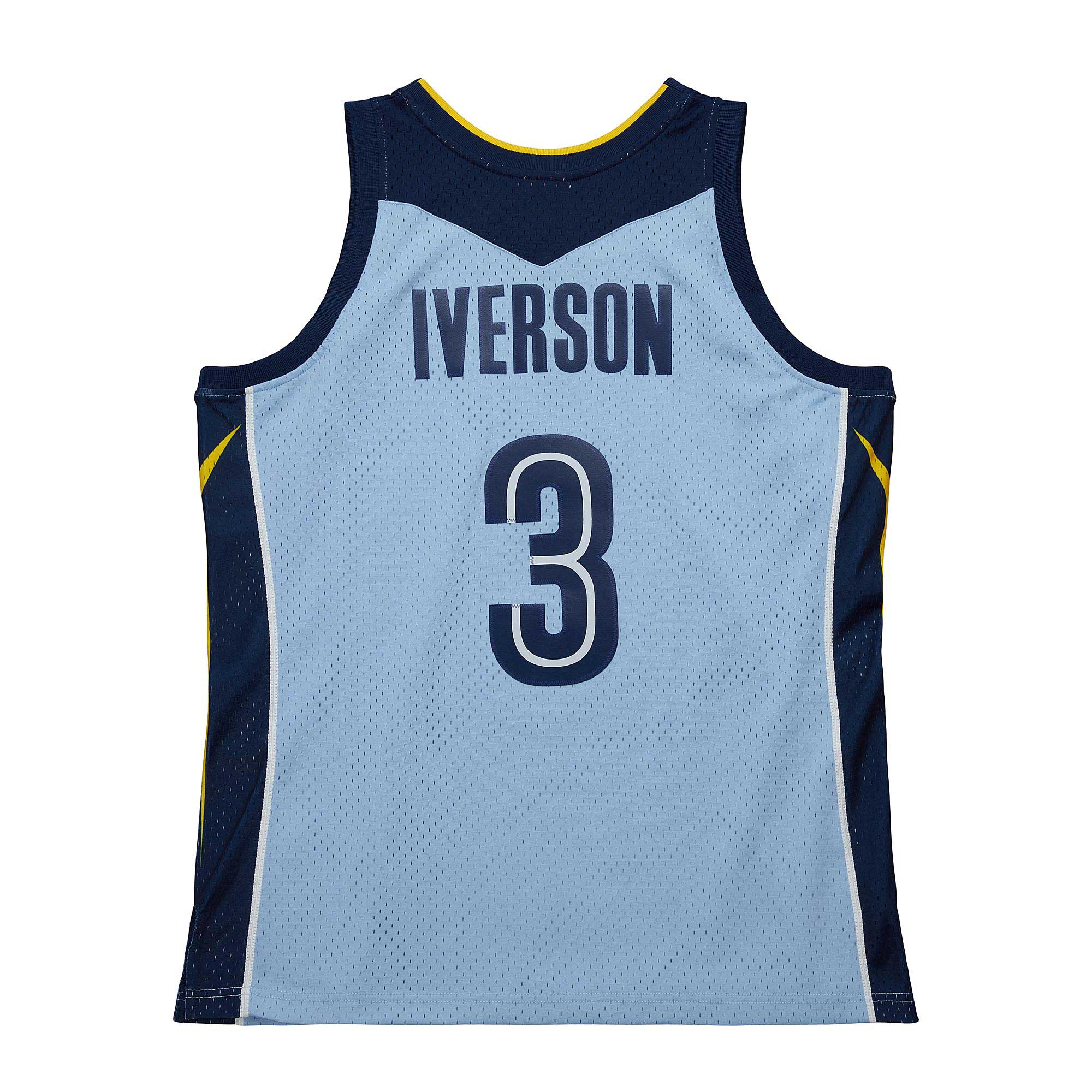 Allen Iverson Memphis Grizzlies Mitchell & Ness 2009/10 Hardwood Classics Swingman Jersey – Light Blue Clowdercats