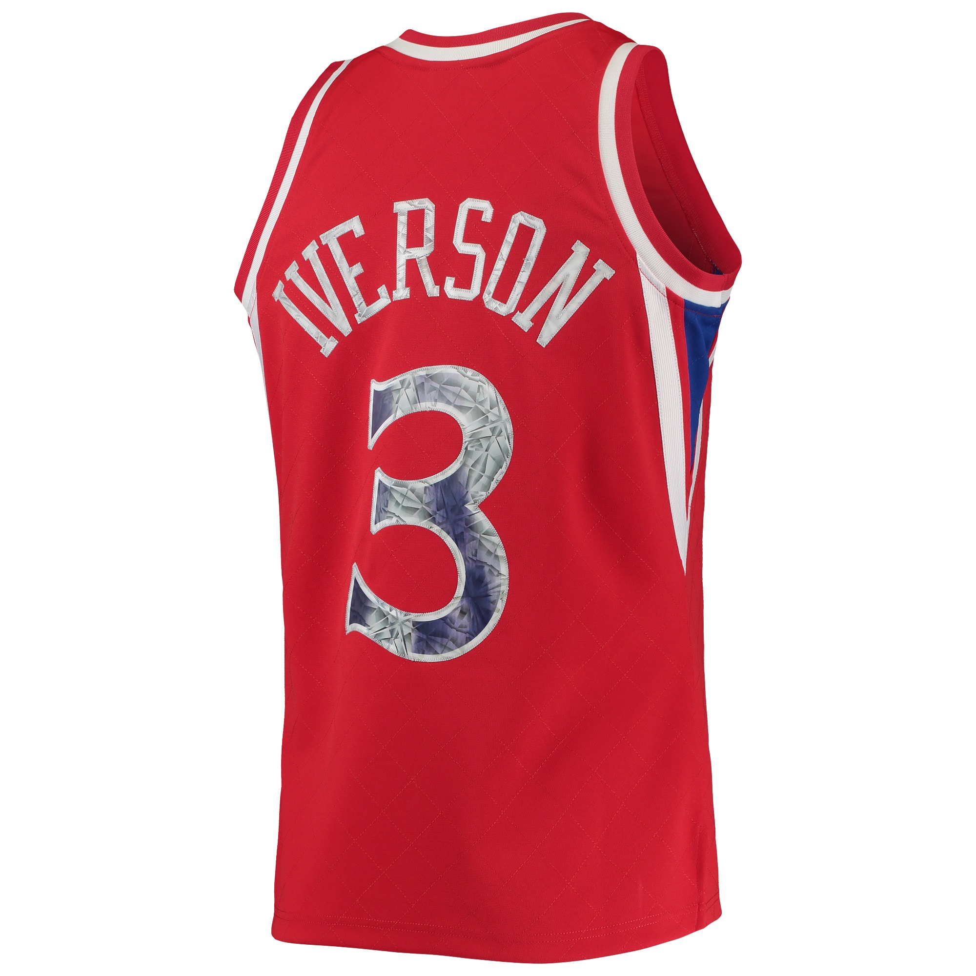 Allen Iverson Philadelphia 76ers Mitchell & Ness 1996/97 Hardwood Classics NBA 75th Anniversary Diamond Swingman Jersey – Red Clowdercats