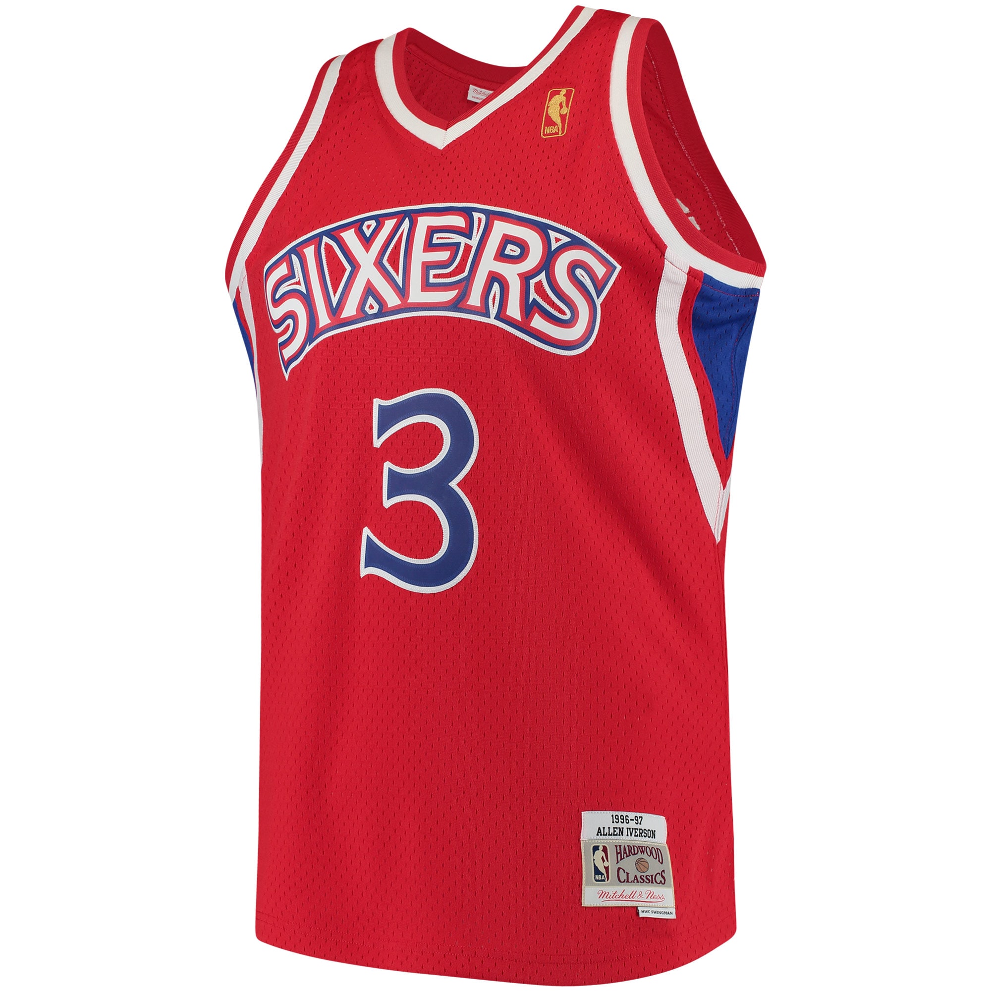 Allen Iverson Philadelphia 76ers Mitchell & Ness 1996/97 Hardwood Classics Swingman Jersey – Red Clowdercats