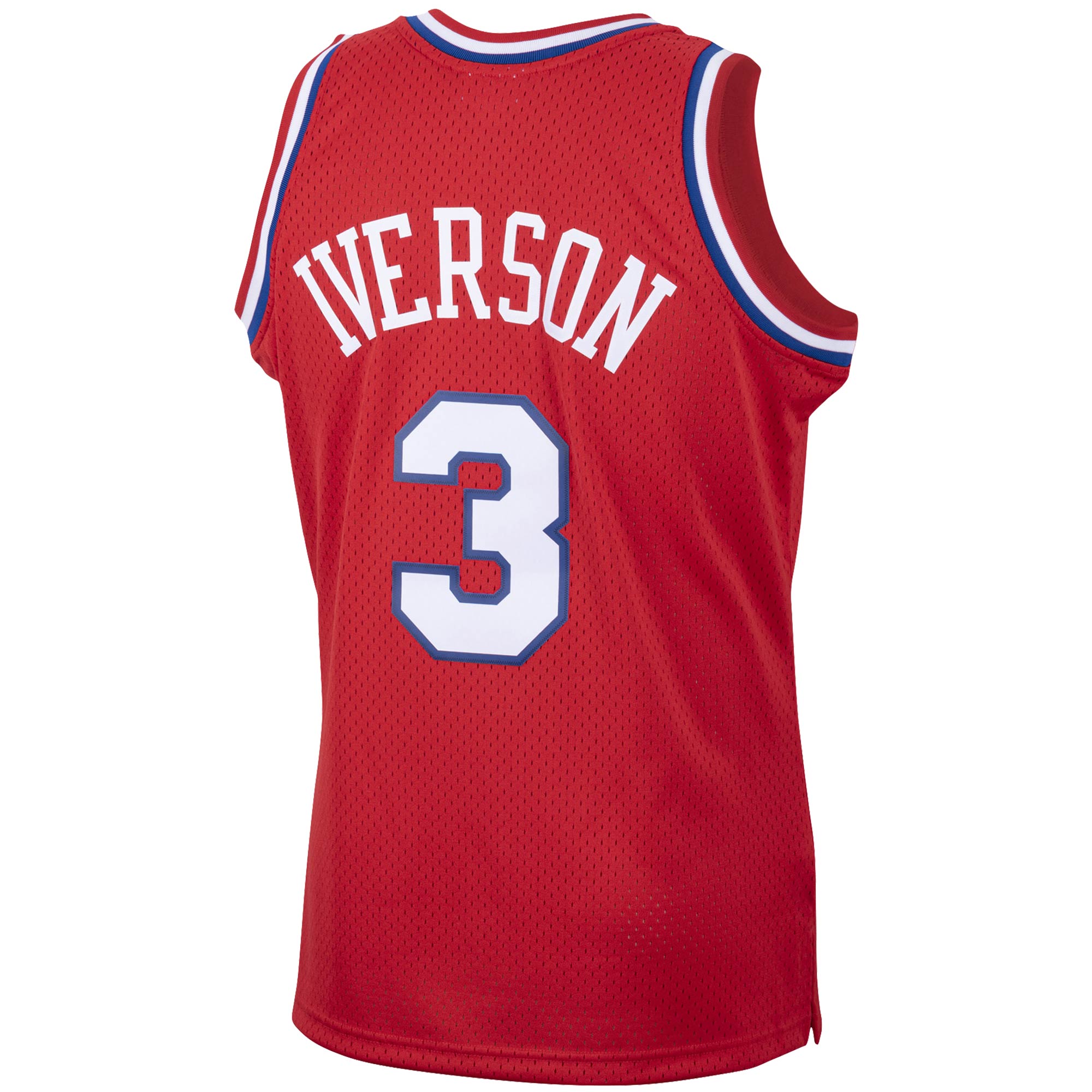 Allen Iverson Philadelphia 76ers Mitchell & Ness 2002/03 Hardwood Classics Swingman Jersey – Red Clowdercats