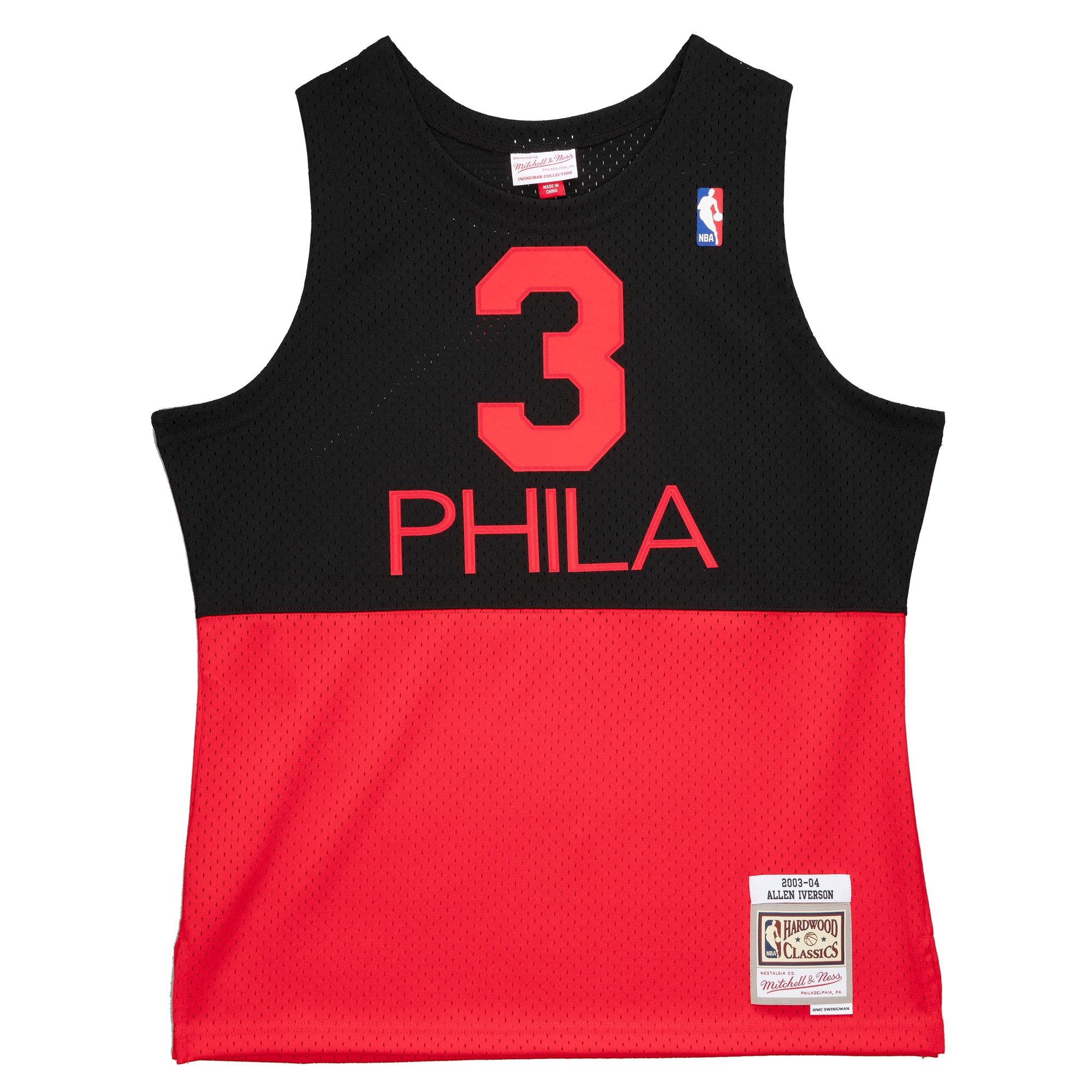 Allen Iverson Philadelphia 76ers Mitchell & Ness 2003/04 Hardwood Classics Reload 2.0 Swingman Jersey – Black Clowdercats