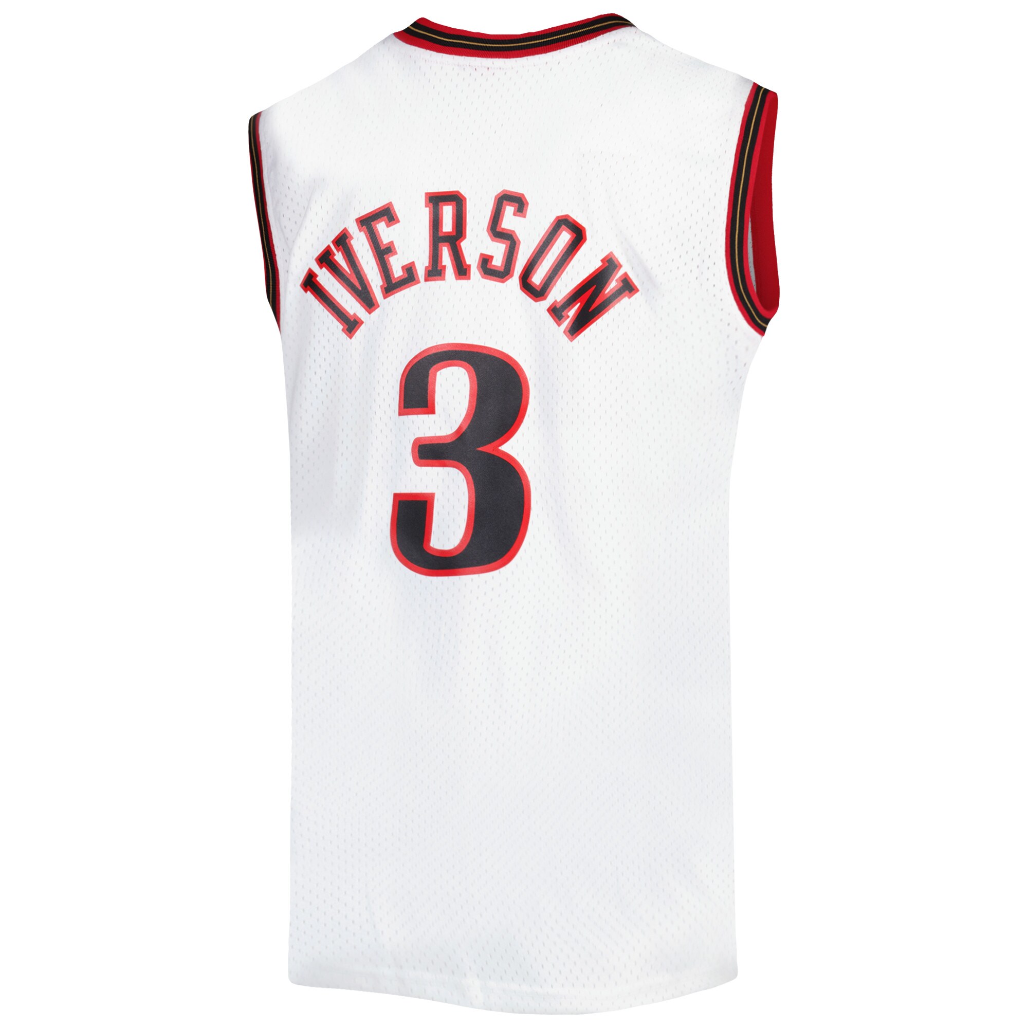 Allen Iverson Philadelphia 76ers Mitchell & Ness Big & Tall Hardwood Classics 1996/97 Swingman Jersey – White Clowdercats