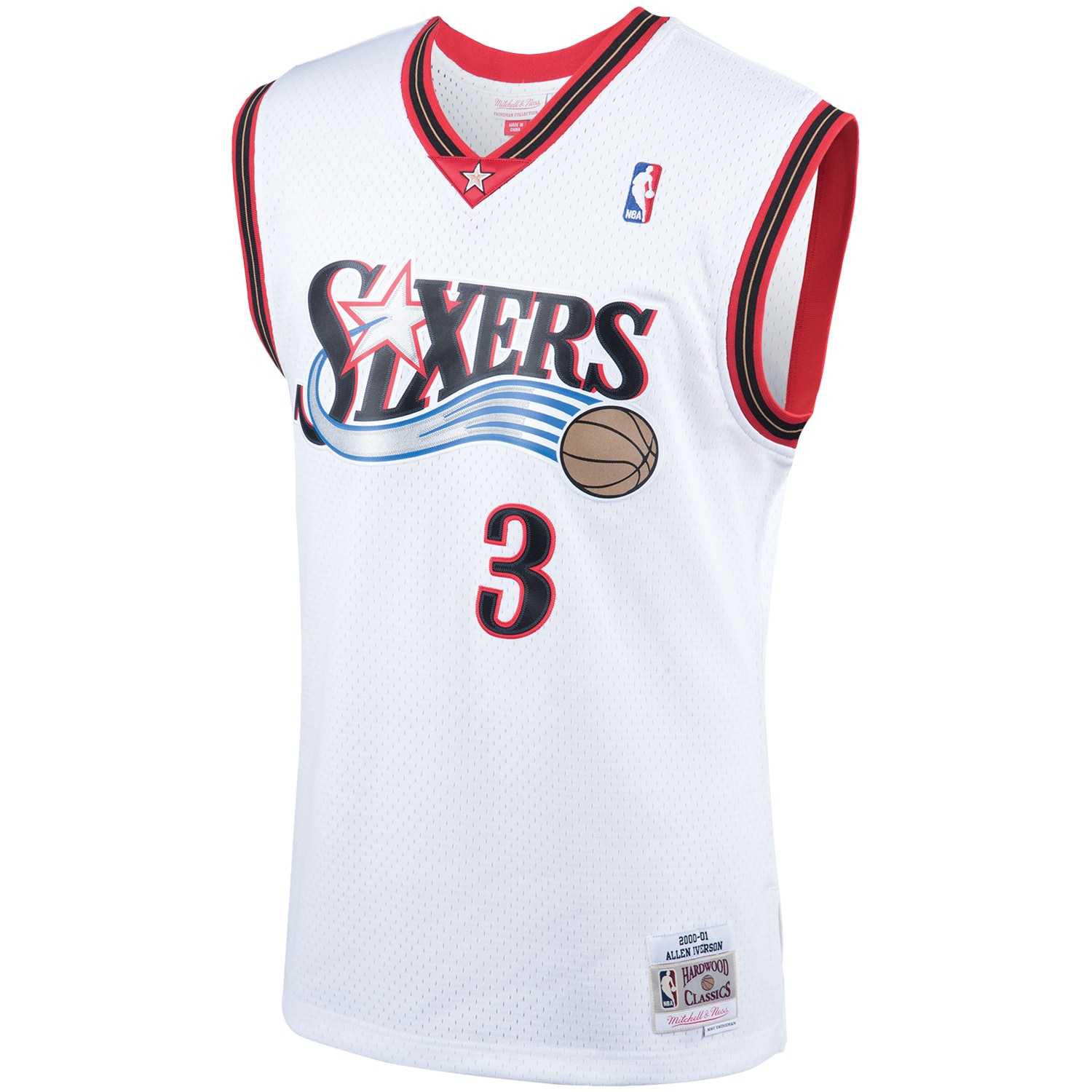Allen Iverson Philadelphia 76ers Mitchell & Ness Hardwood Classics Swingman Jersey – White Clowdercats