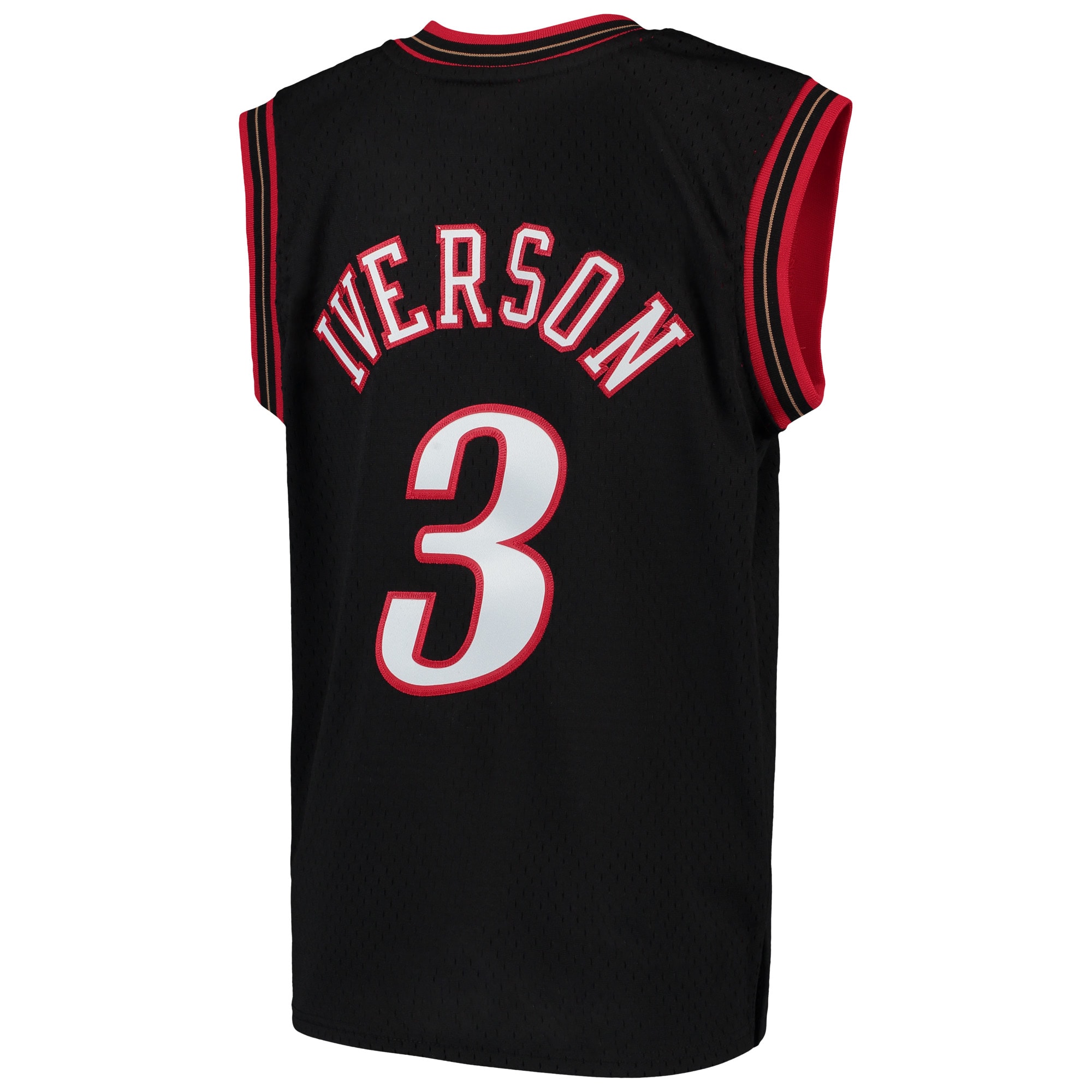 Allen Iverson Philadelphia 76ers Mitchell & Ness Youth Hardwood Classics Swingman Throwback Jersey – Black Clowdercats