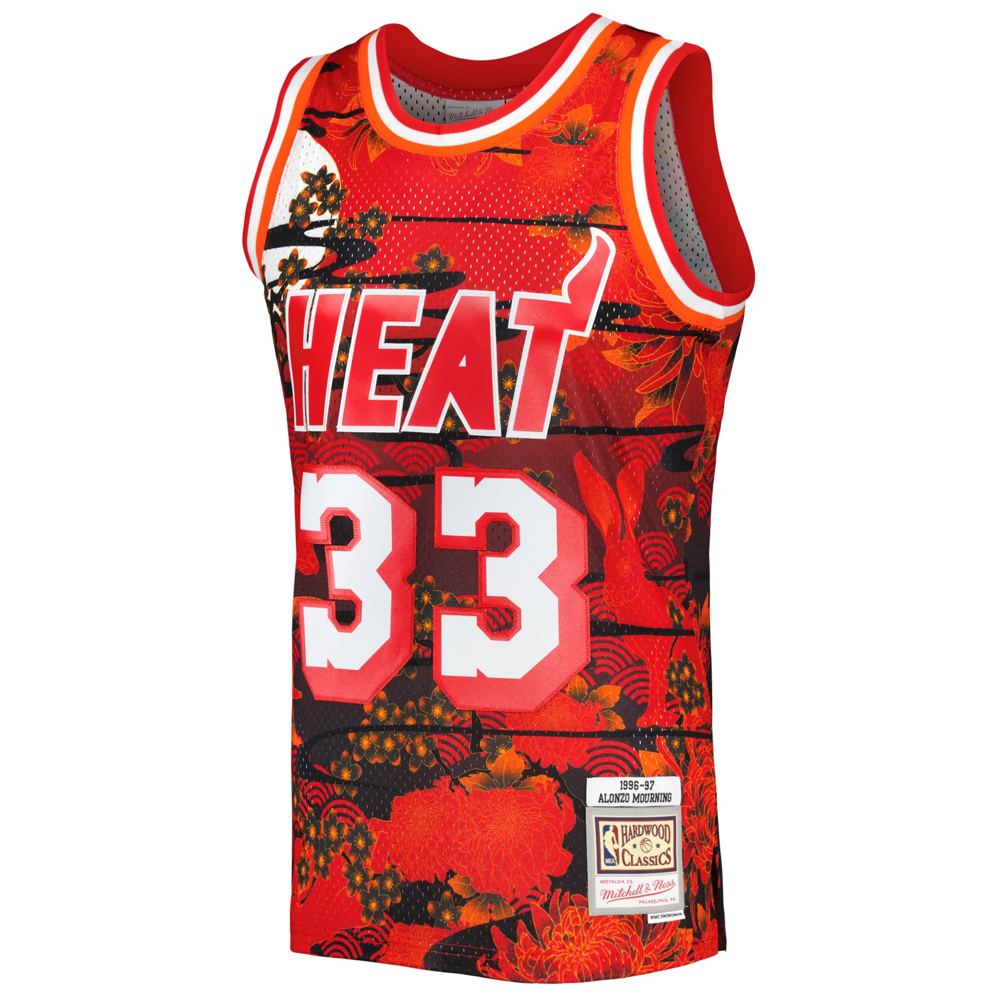 Alonzo Mourning Miami Heat Mitchell & Ness 1996/97 Hardwood Classics Lunar New Year Swingman Jersey – Red Clowdercats