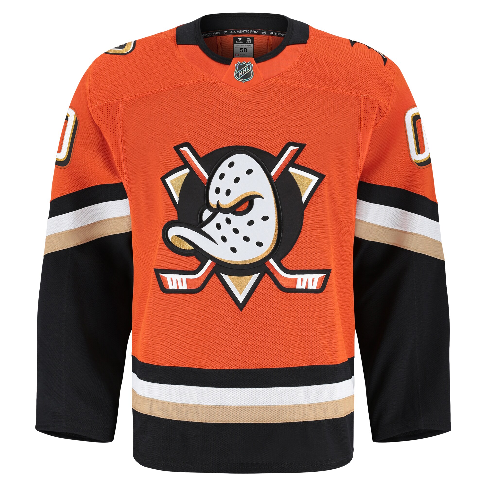 Anaheim Ducks Fanatics Home Authentic Pro Custom Jersey – Orange Clowdercats