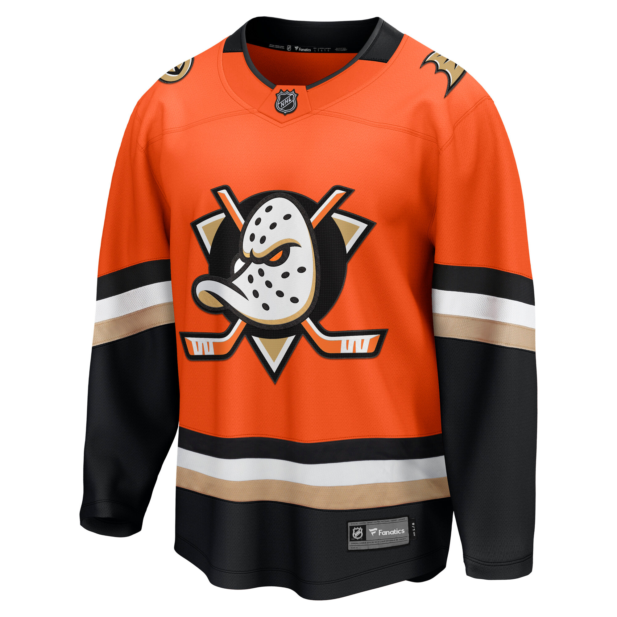 Anaheim Ducks Fanatics Home Breakaway Jersey – Orange Clowdercats