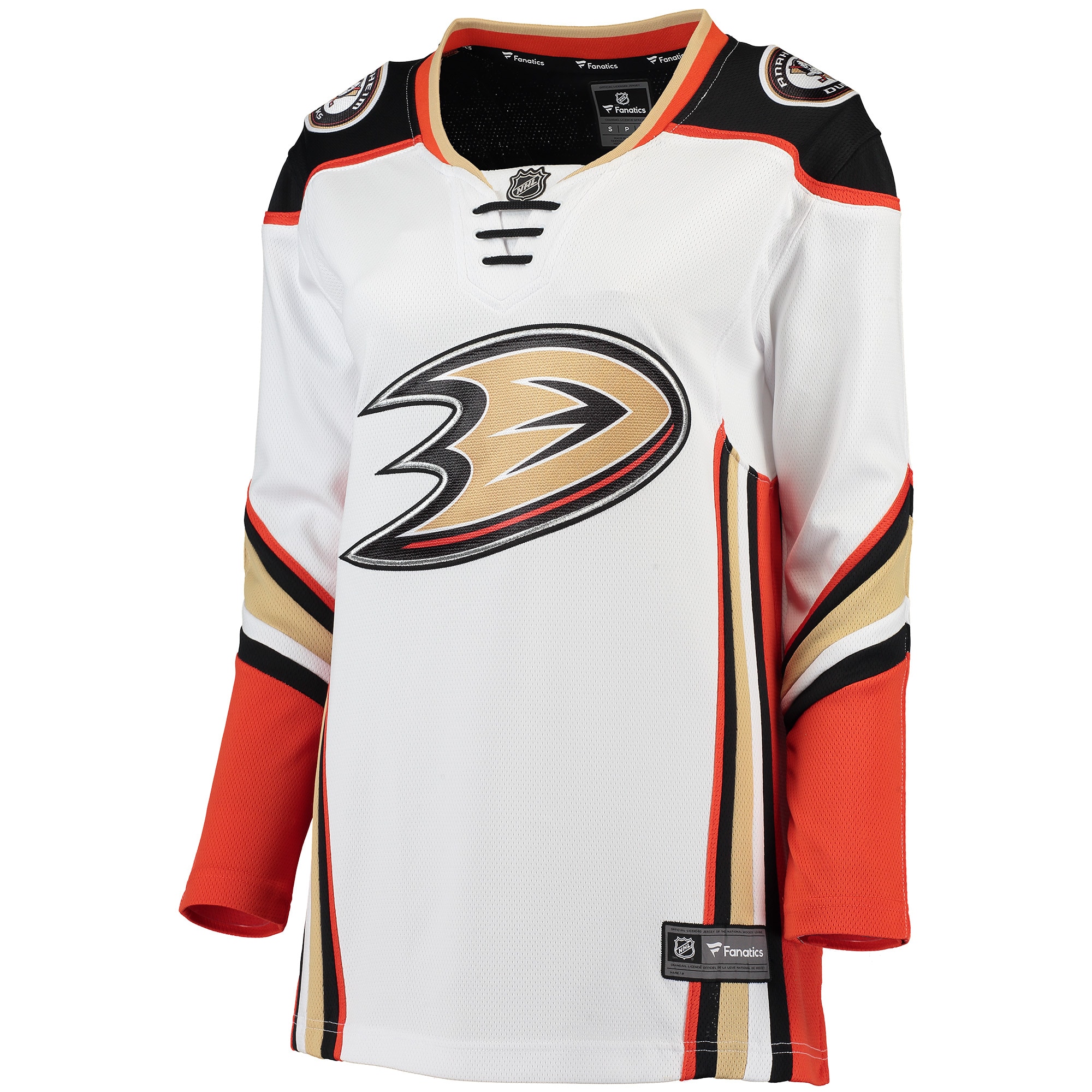 Anaheim Ducks Fanatics Women’s Away Breakaway Jersey – White Clowdercats