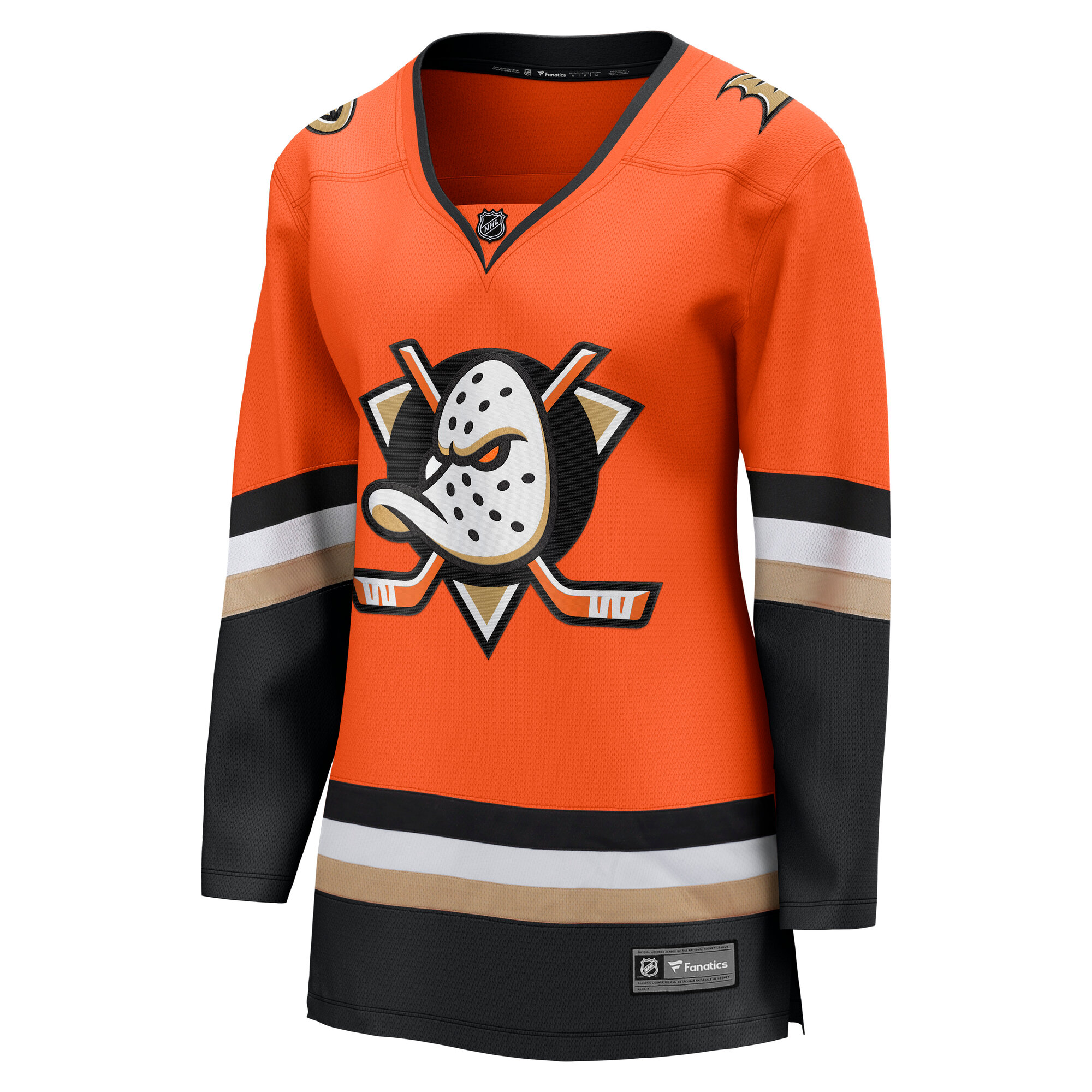 Anaheim Ducks Fanatics Women’s Home Breakaway Jersey – Orange Clowdercats