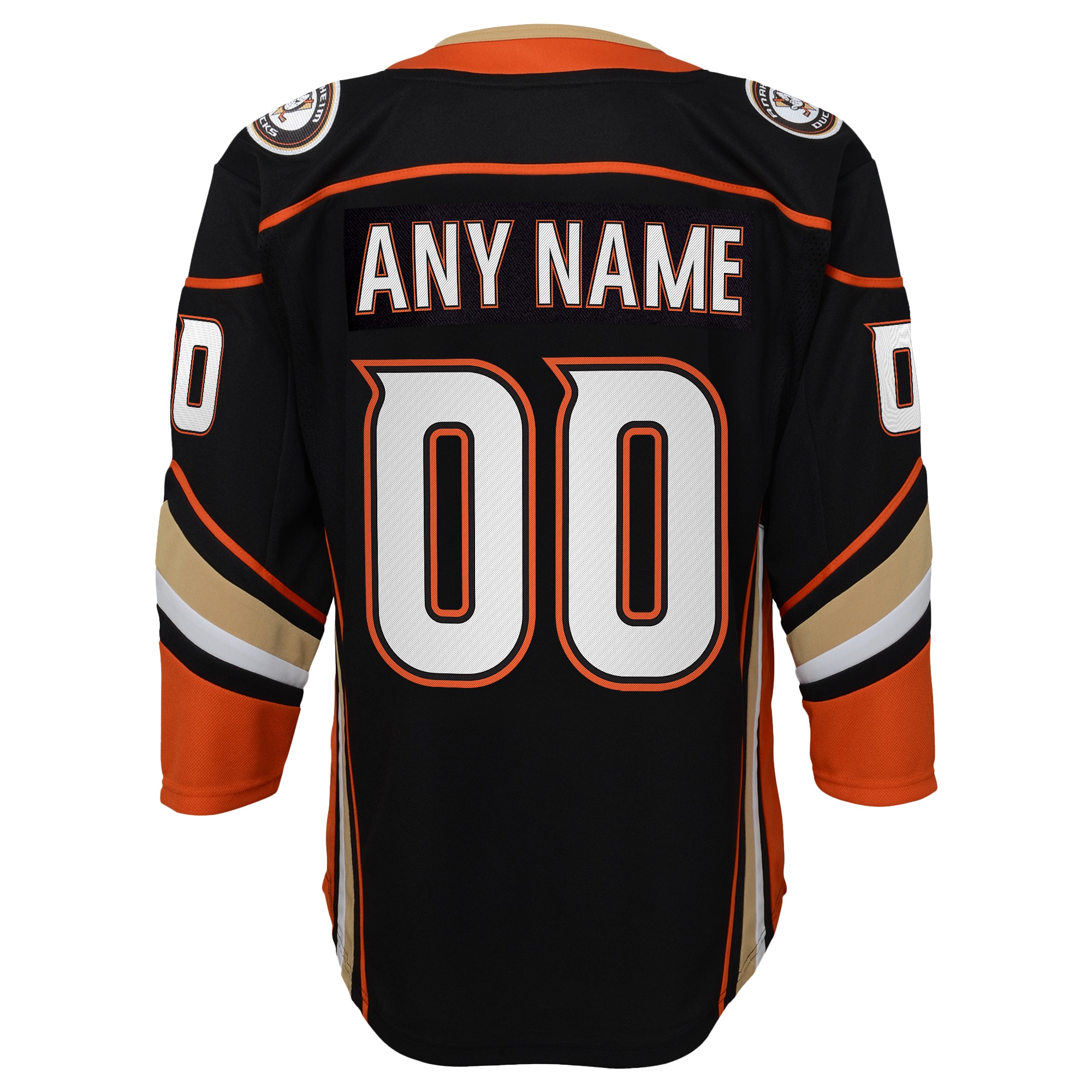 Anaheim Ducks Youth Home Premier Custom Jersey – Black Clowdercats