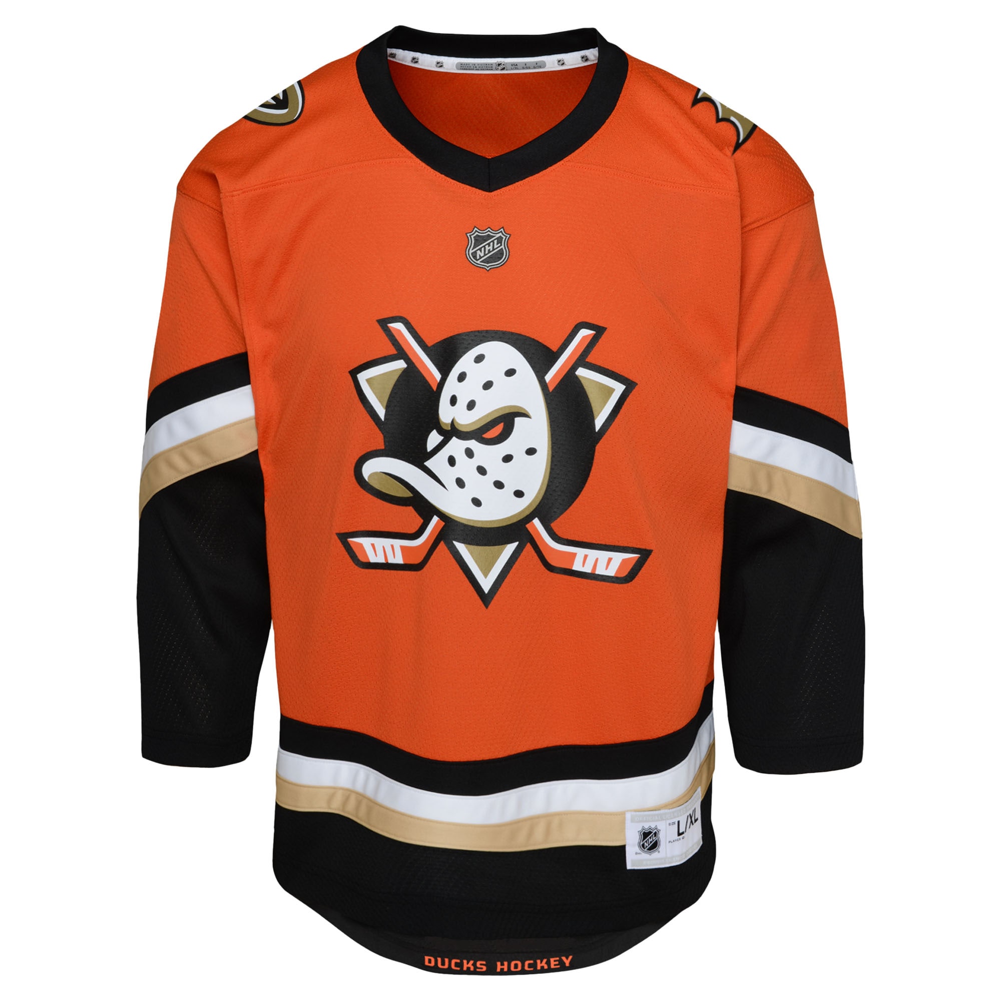 Anaheim Ducks Youth Home Replica Jersey – Orange Clowdercats