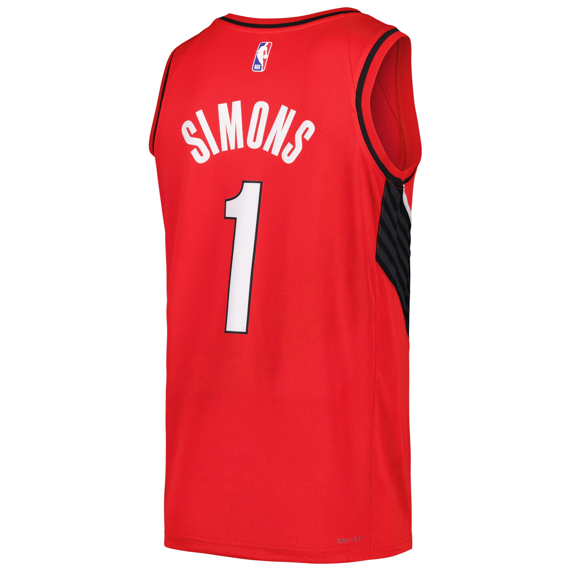 Anfernee Simons Portland Trail Blazers Jordan Brand Swingman Player Jersey – Statement Edition – Red Clowdercats
