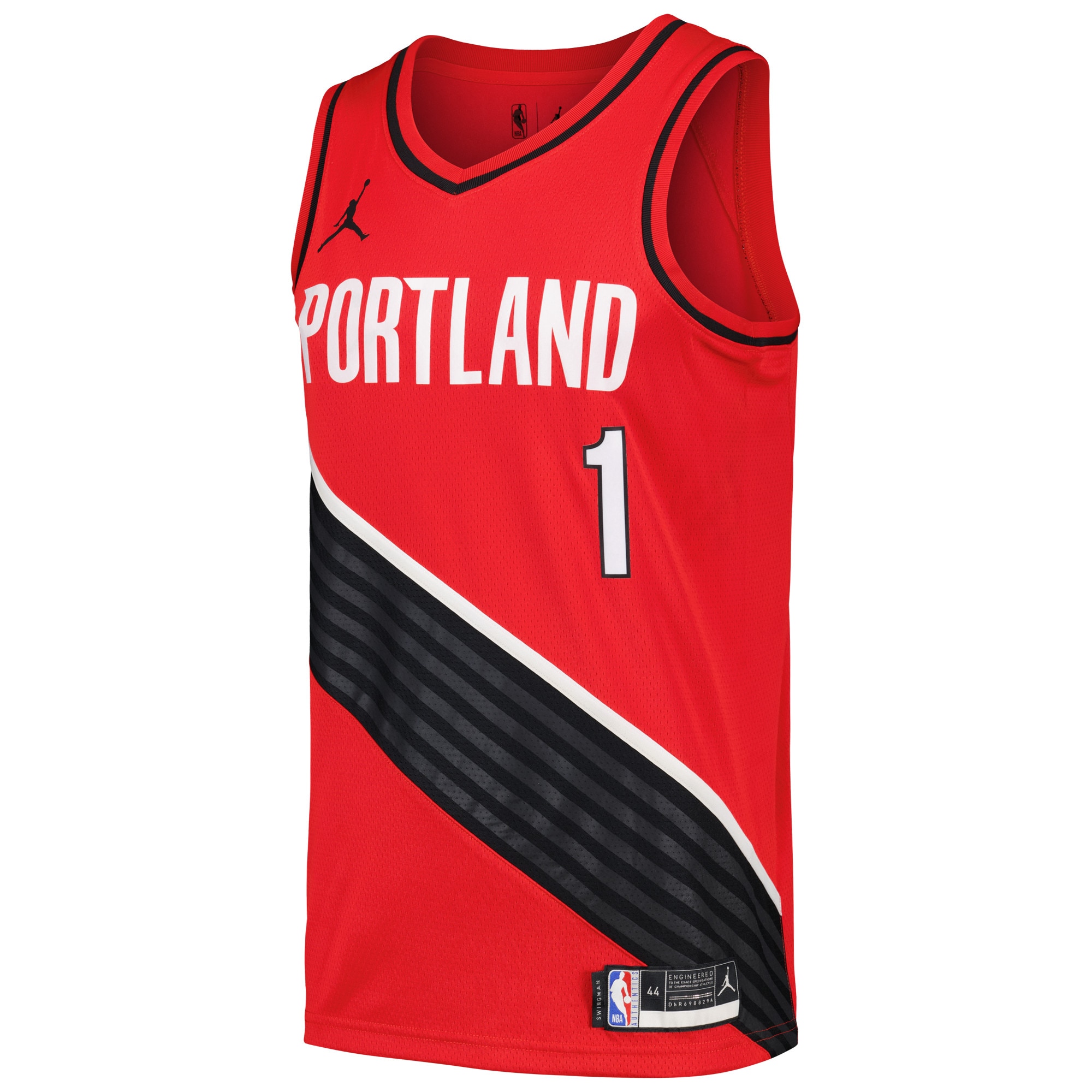 Anfernee Simons Portland Trail Blazers Jordan Brand Swingman Player Jersey – Statement Edition – Red Clowdercats