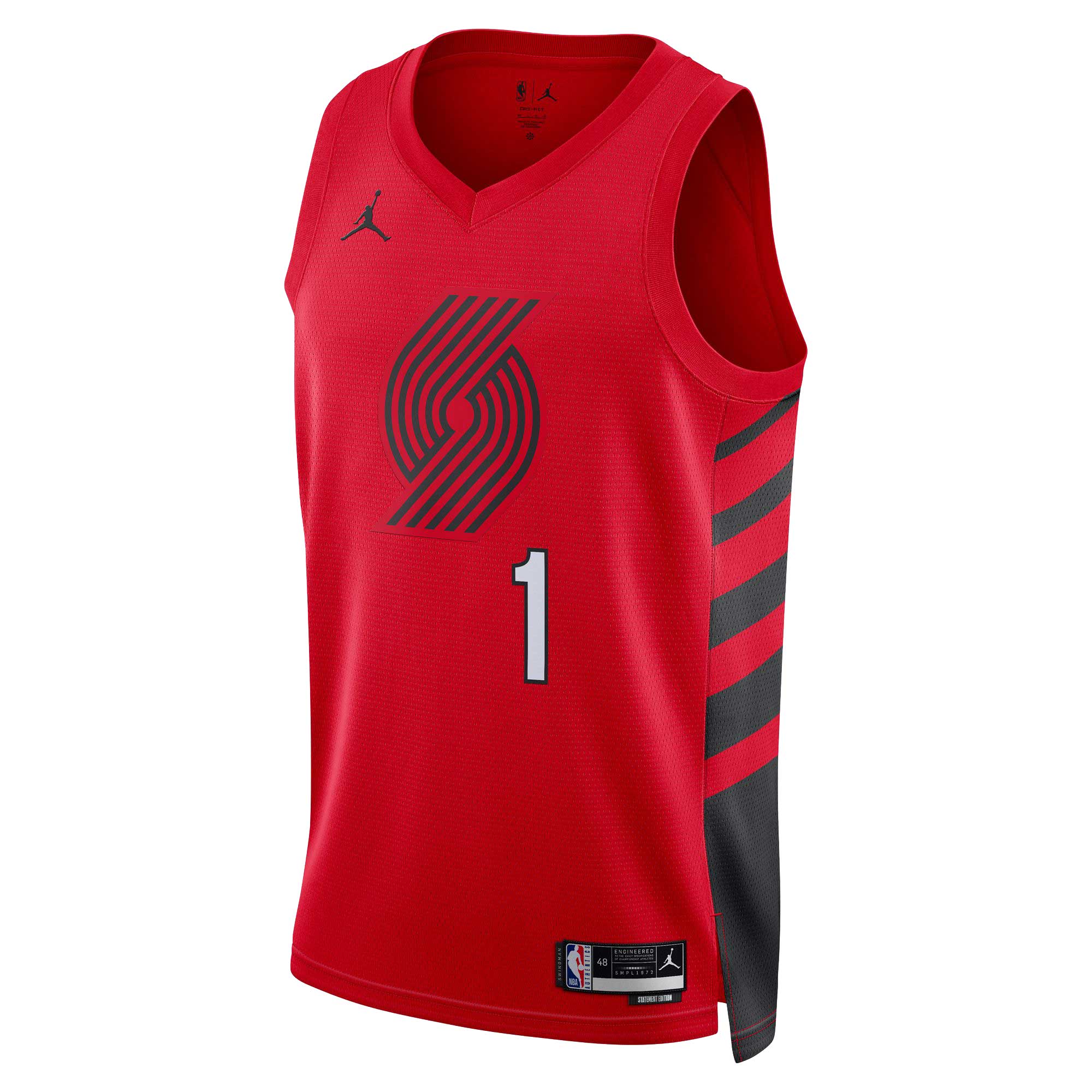 Anfernee Simons Portland Trail Blazers Jordan Brand Unisex Swingman Jersey – Statement Edition – Red Clowdercats