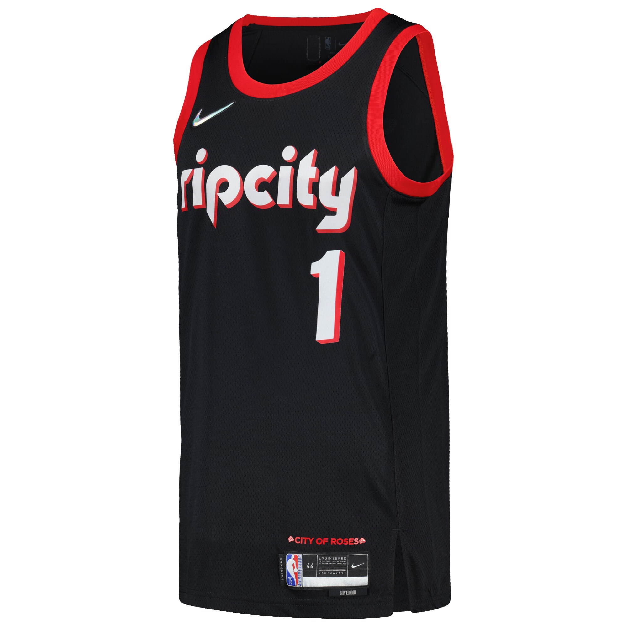 Anfernee Simons Portland Trail Blazers Nike Swingman Player Jersey – City Edition – Black Clowdercats