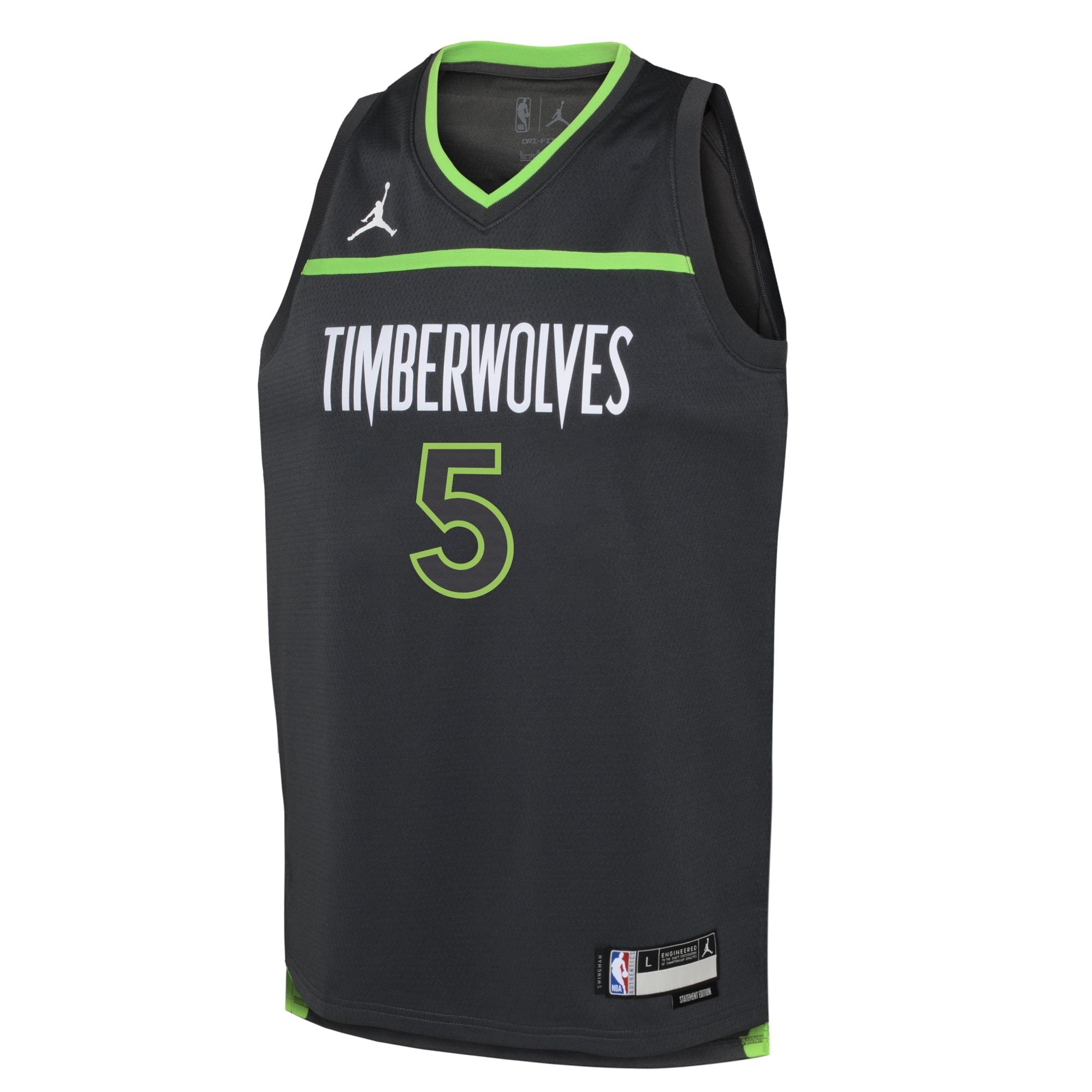 Anthony Edwards Minnesota Timberwolves Jordan Brand Youth Swingman Jersey – Statement Edition – Black Clowdercats
