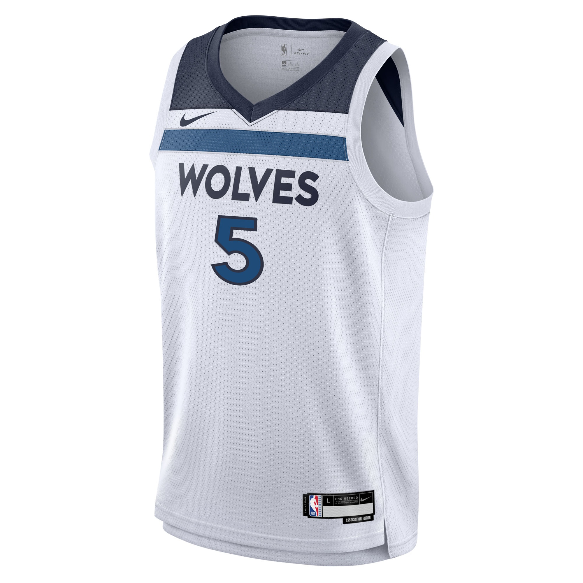 Anthony Edwards Minnesota Timberwolves Nike Youth Swingman Jersey – Association Edition – White Clowdercats