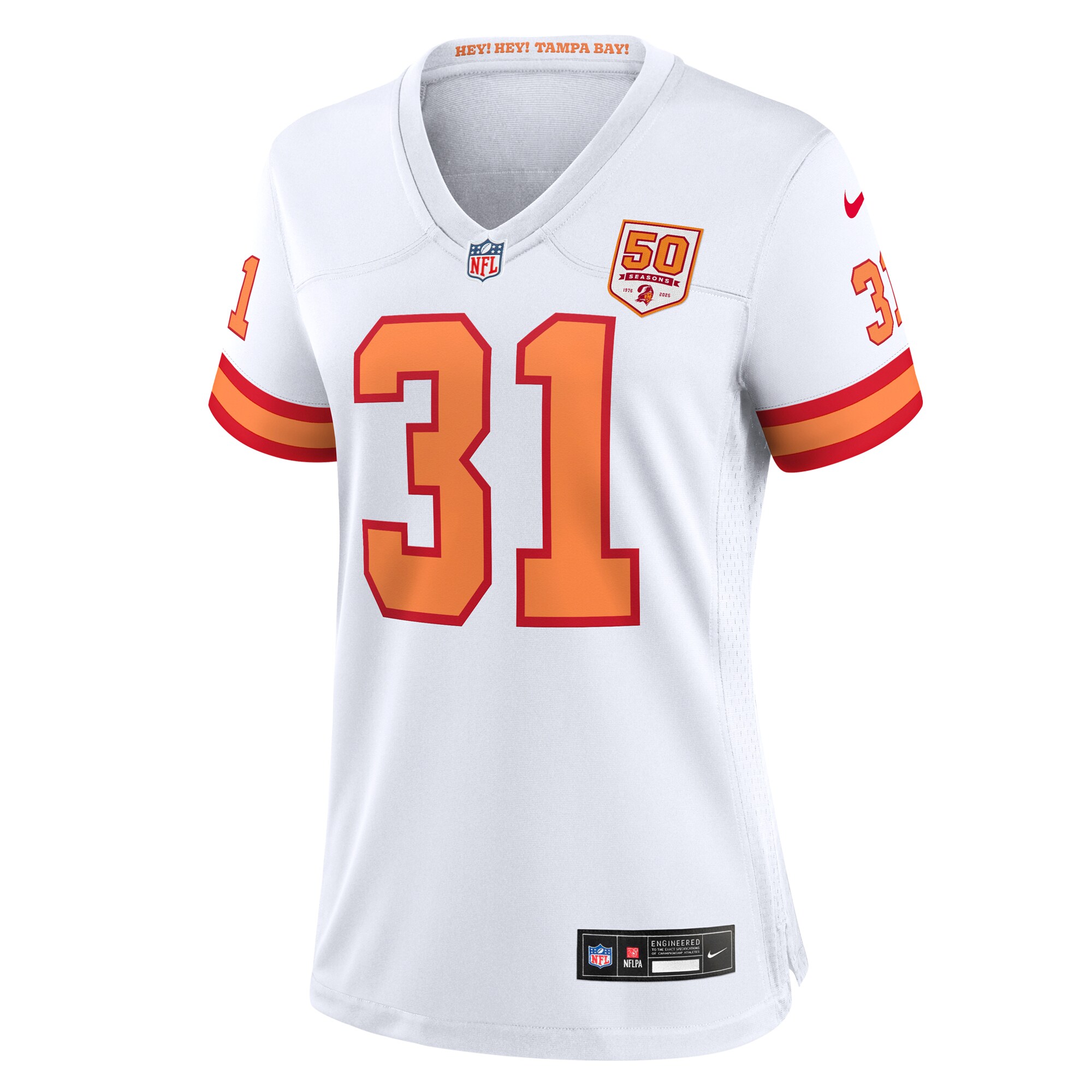 Antoine Winfield Jr. ’76 Tampa Bay Buccaneers Nike Women’s 50th Season Game Jersey – White Clowdercats