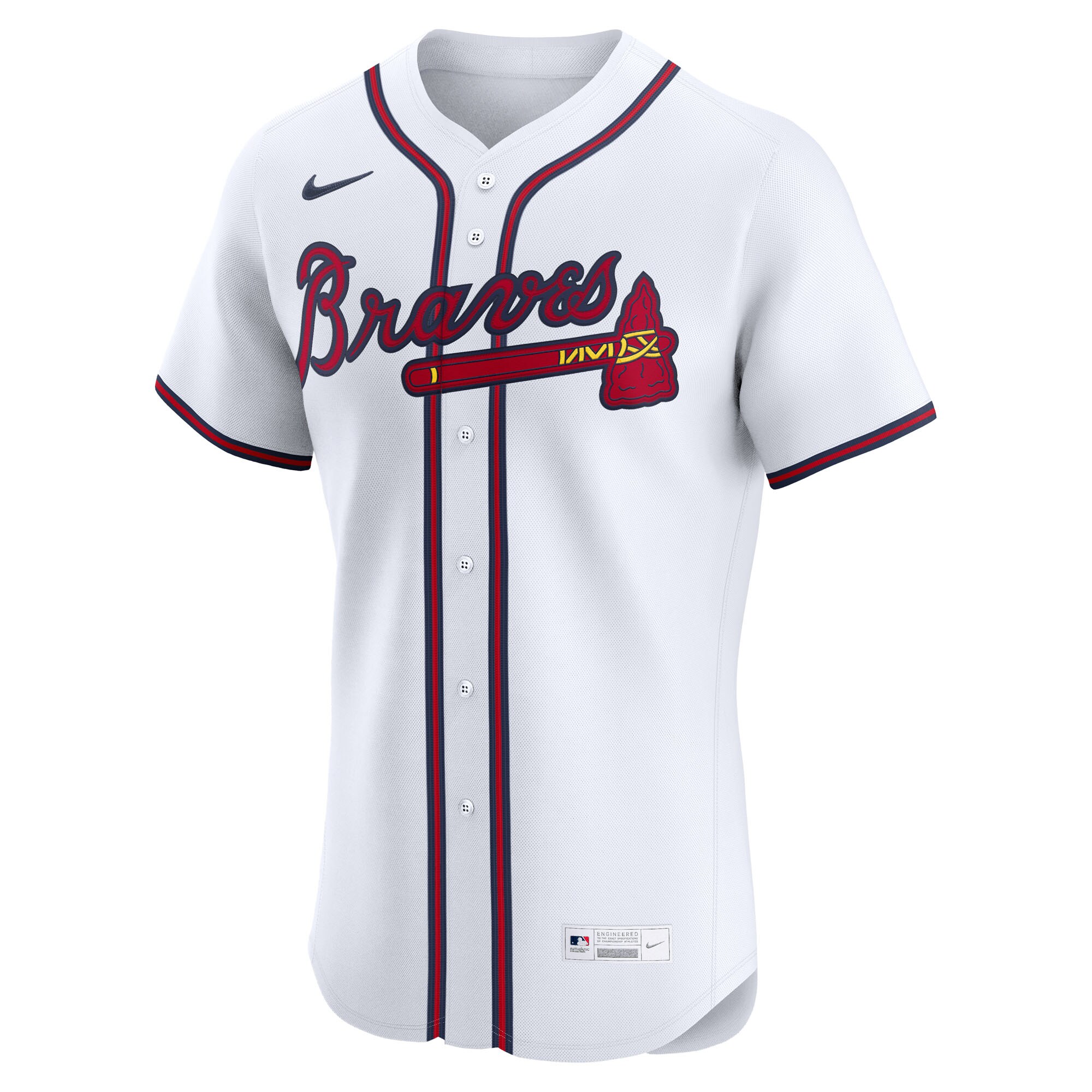Atlanta Braves Nike Home Elite Custom Jersey – White