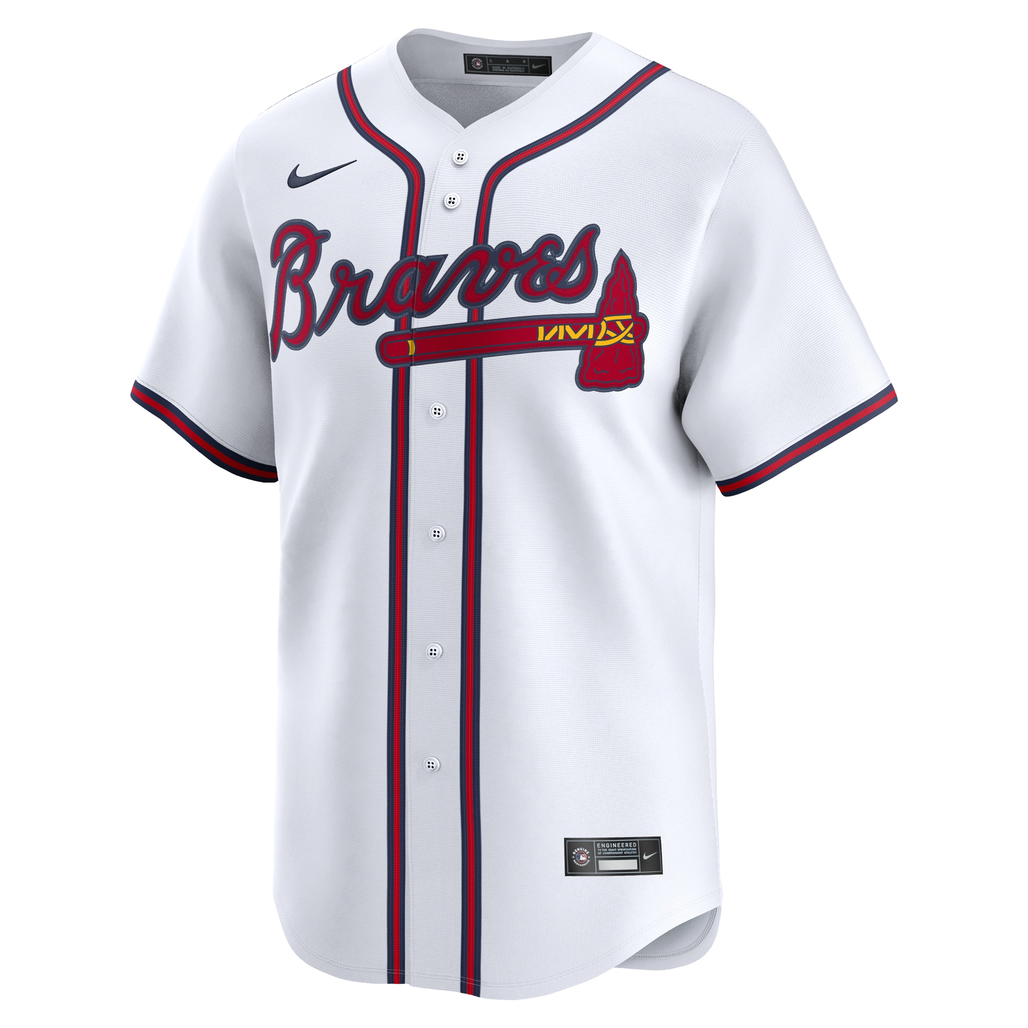 Atlanta Braves Nike Home Limited Custom Jersey – White