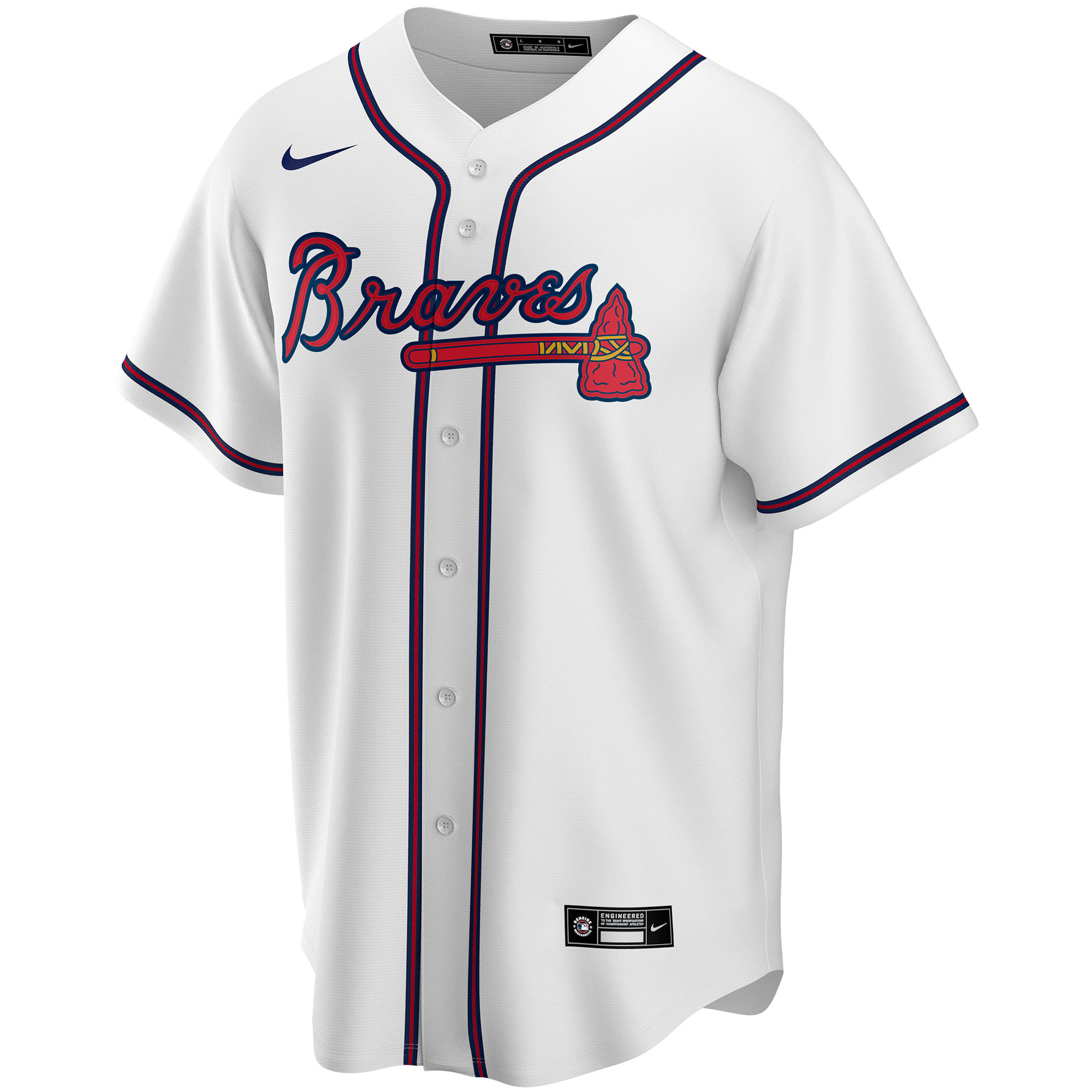 Atlanta Braves Nike Home Replica Custom Jersey – White
