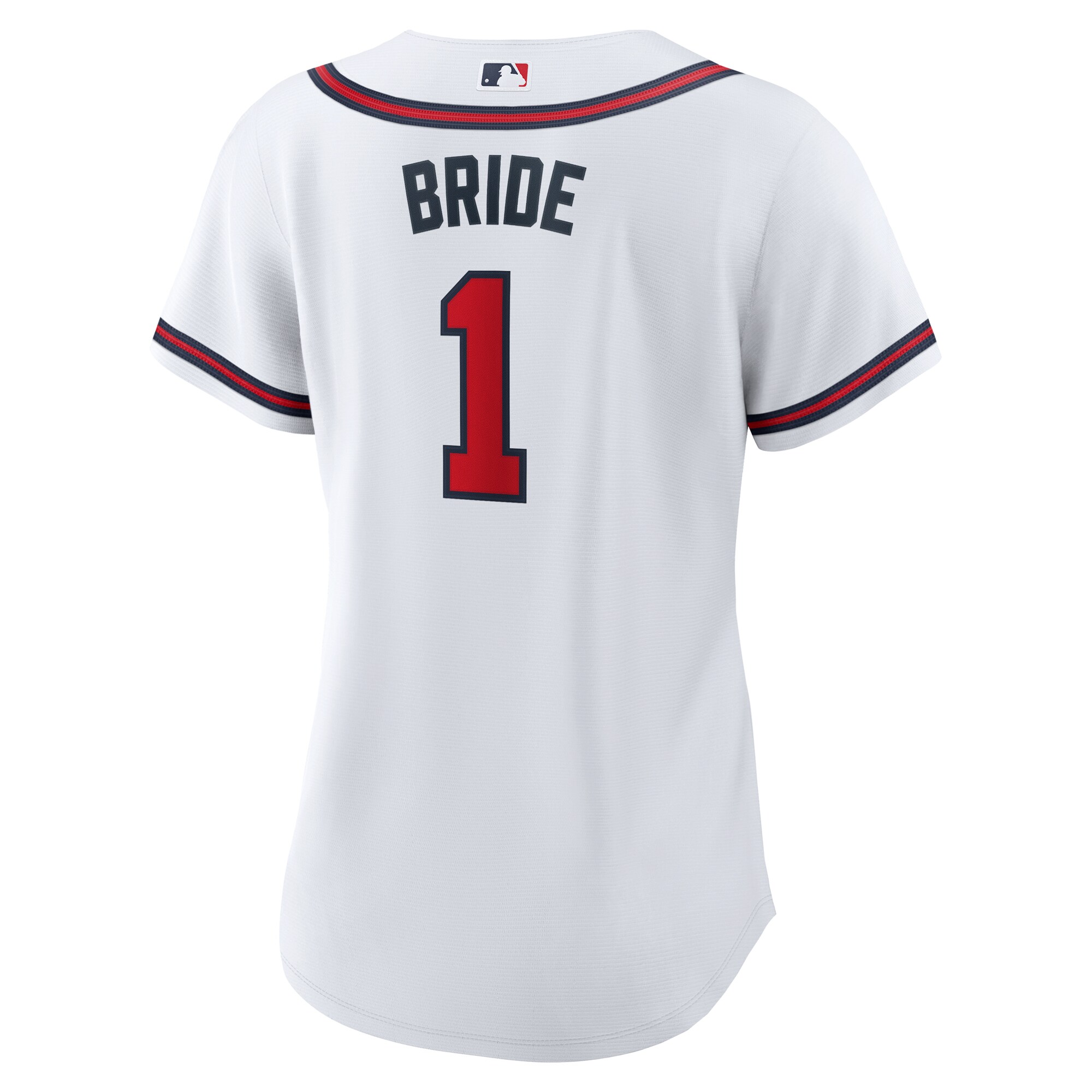 Atlanta Braves Nike Women’s #1 Bride Home Replica Jersey – White