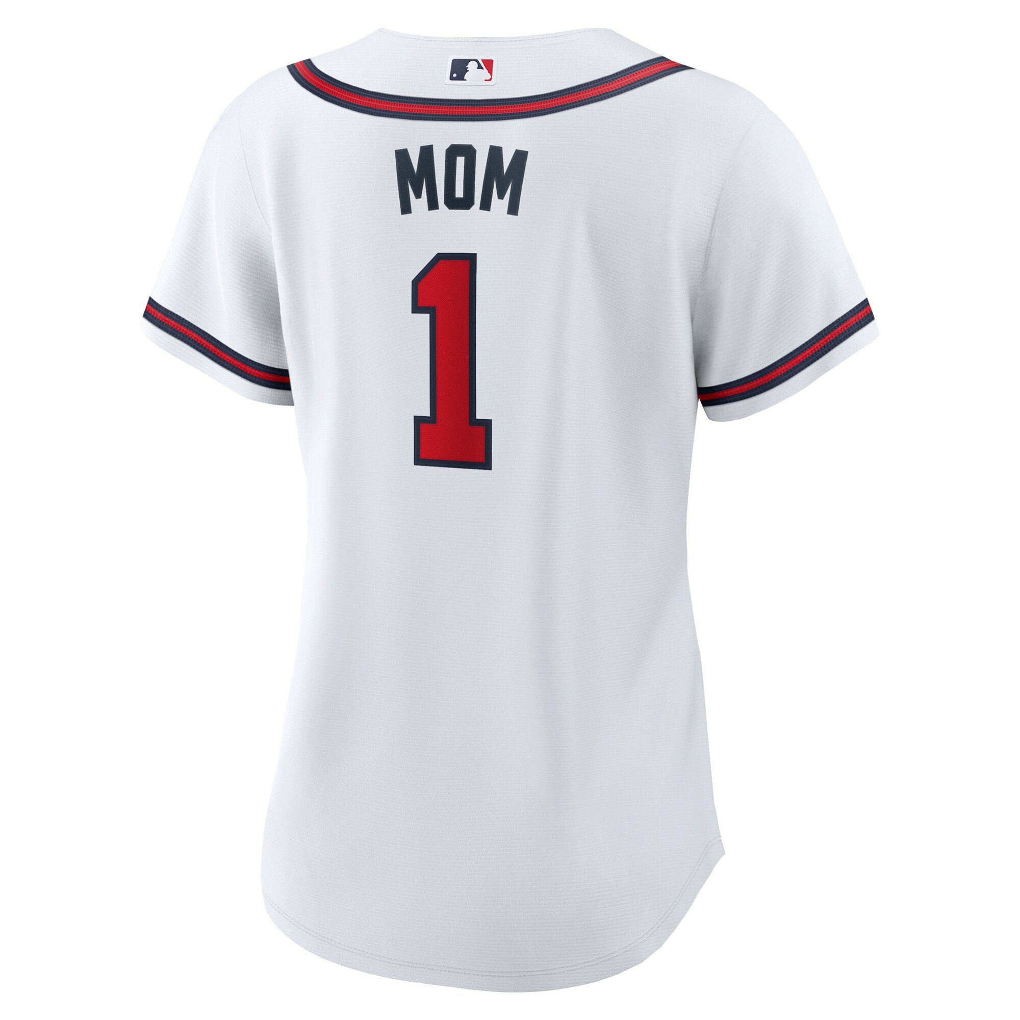 Atlanta Braves Nike Women’s #1 Mom Home Replica Jersey – White