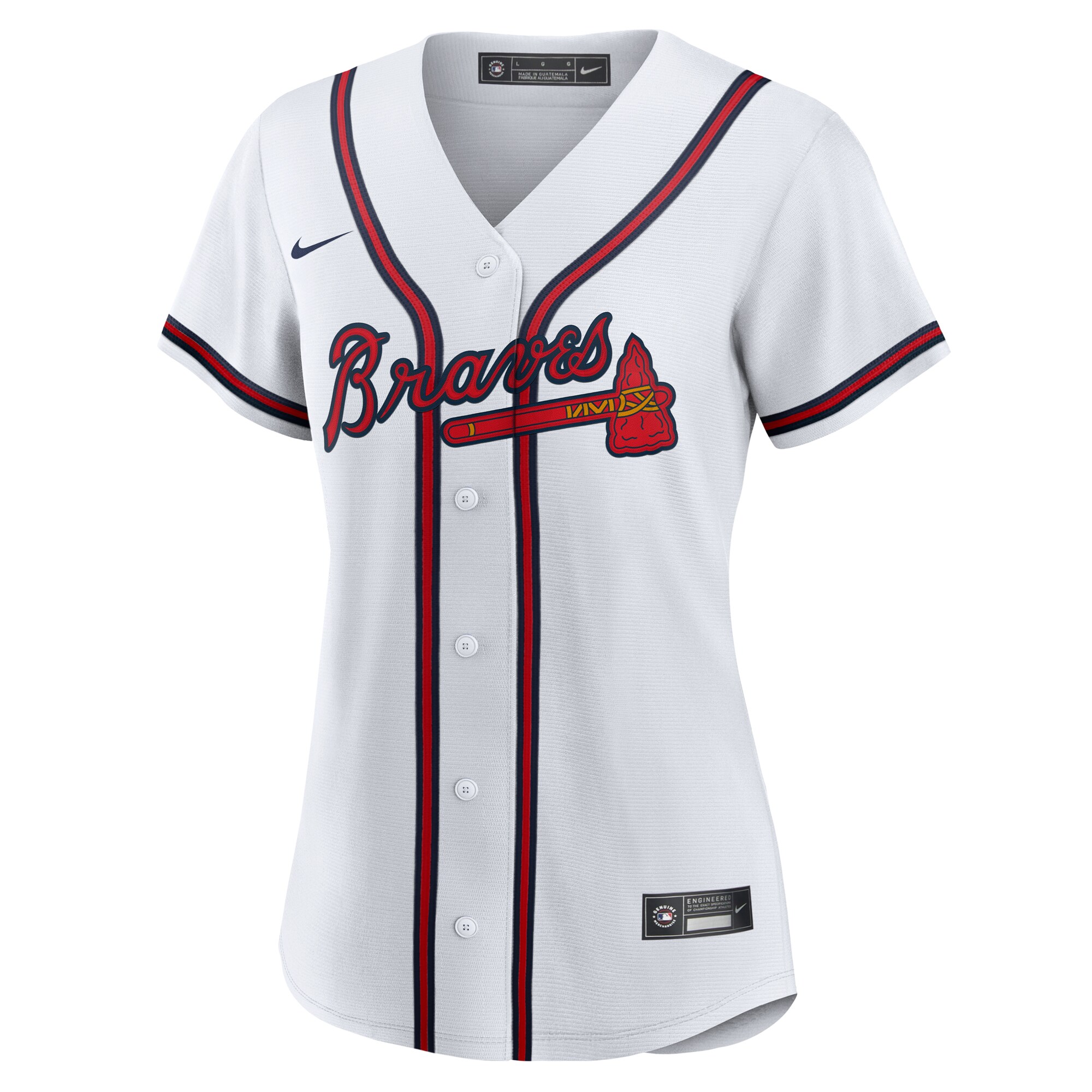 Atlanta Braves Nike Women’s #1 Mom Home Replica Jersey – White