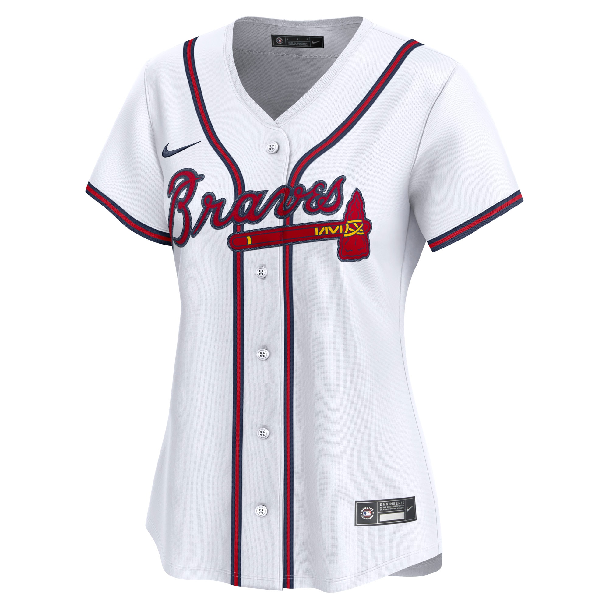 Atlanta Braves Nike Women’s Home Limited Custom Jersey – White