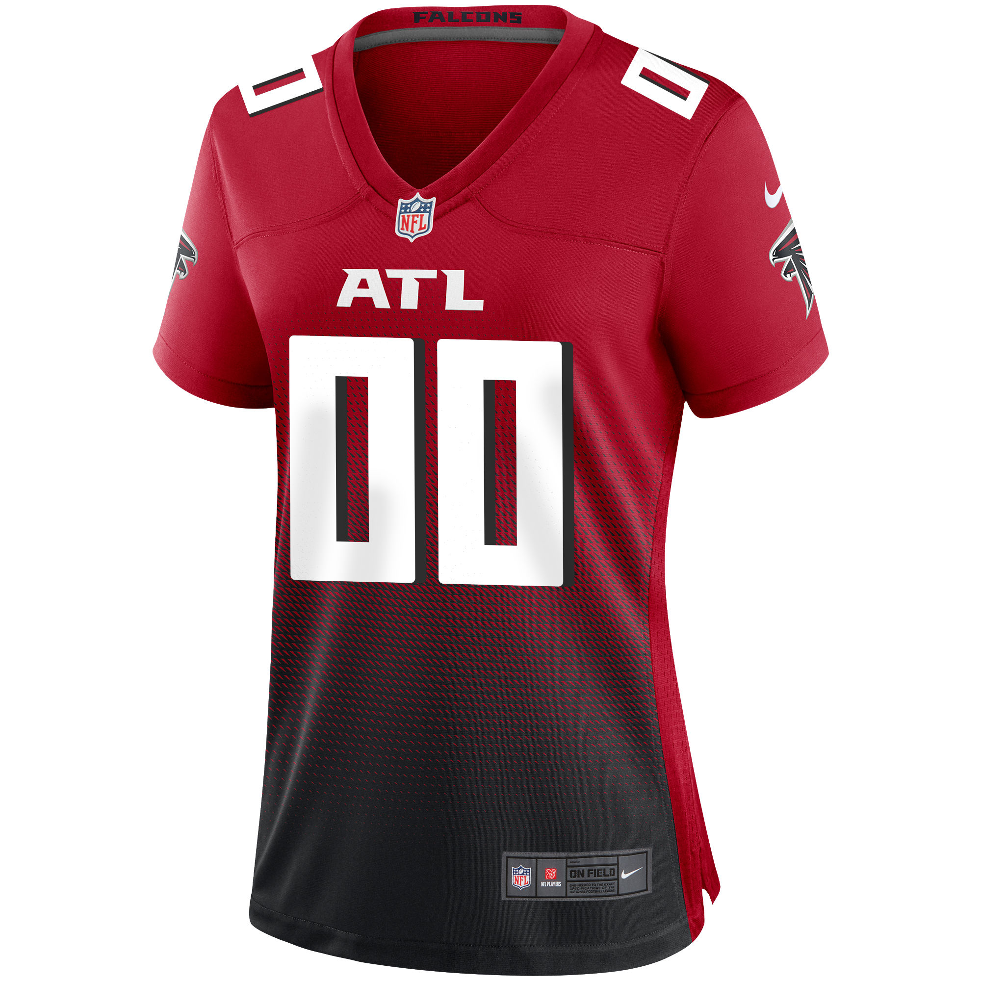 Atlanta Falcons Nike Women’s Alternate Custom Game Jersey – Red Clowdercats