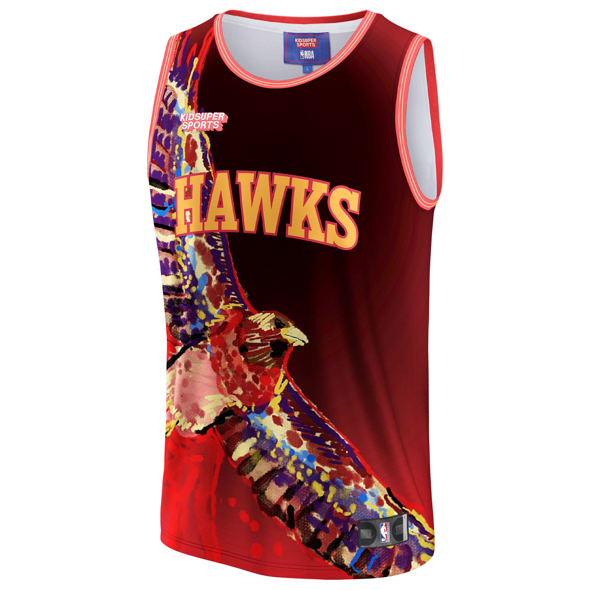 Atlanta Hawks NBA & KidSuper Studios by Fanatics Unisex Hometown Jersey – Red Clowdercats