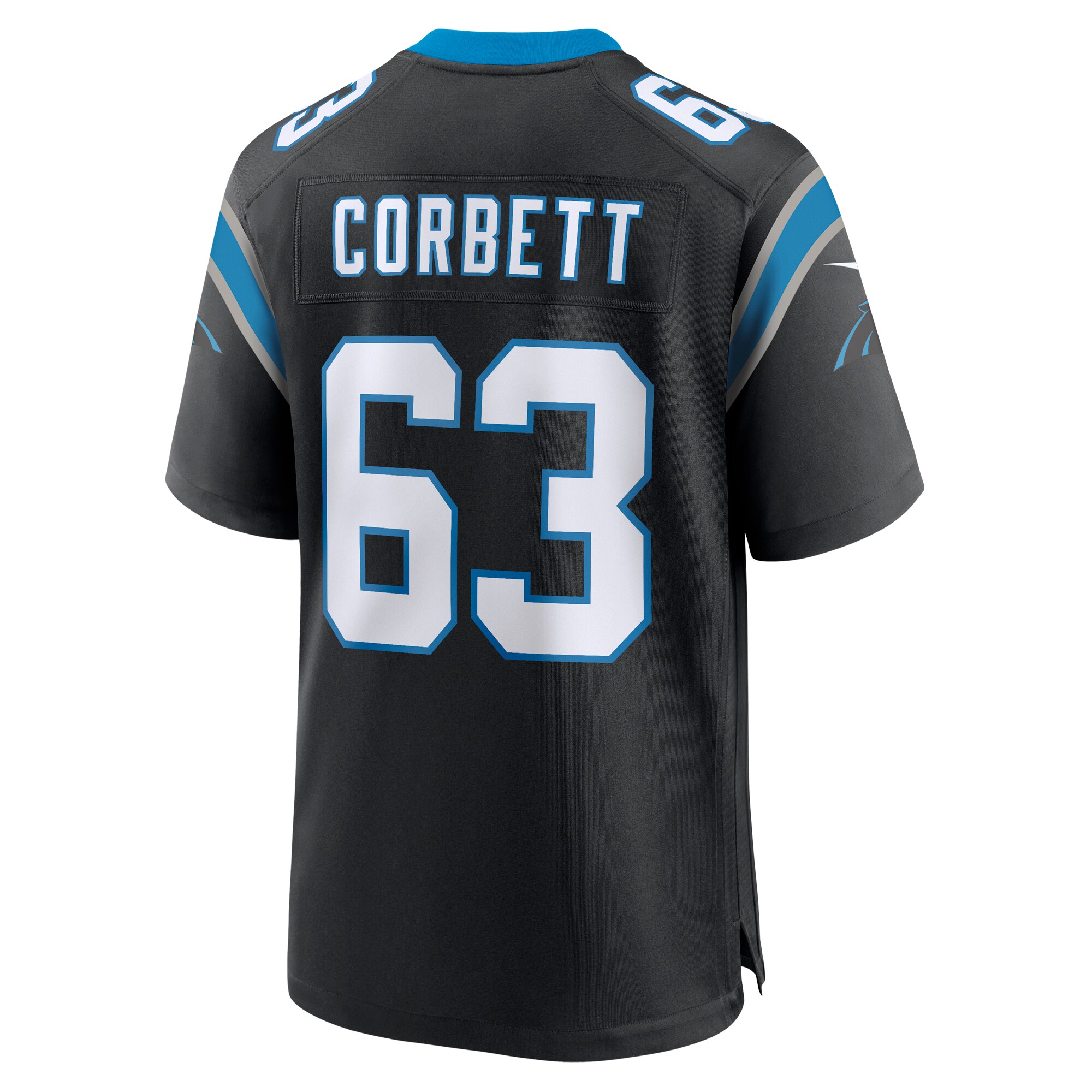 Austin Corbett Carolina Panthers Nike Team Game Jersey – Black Clowdercats