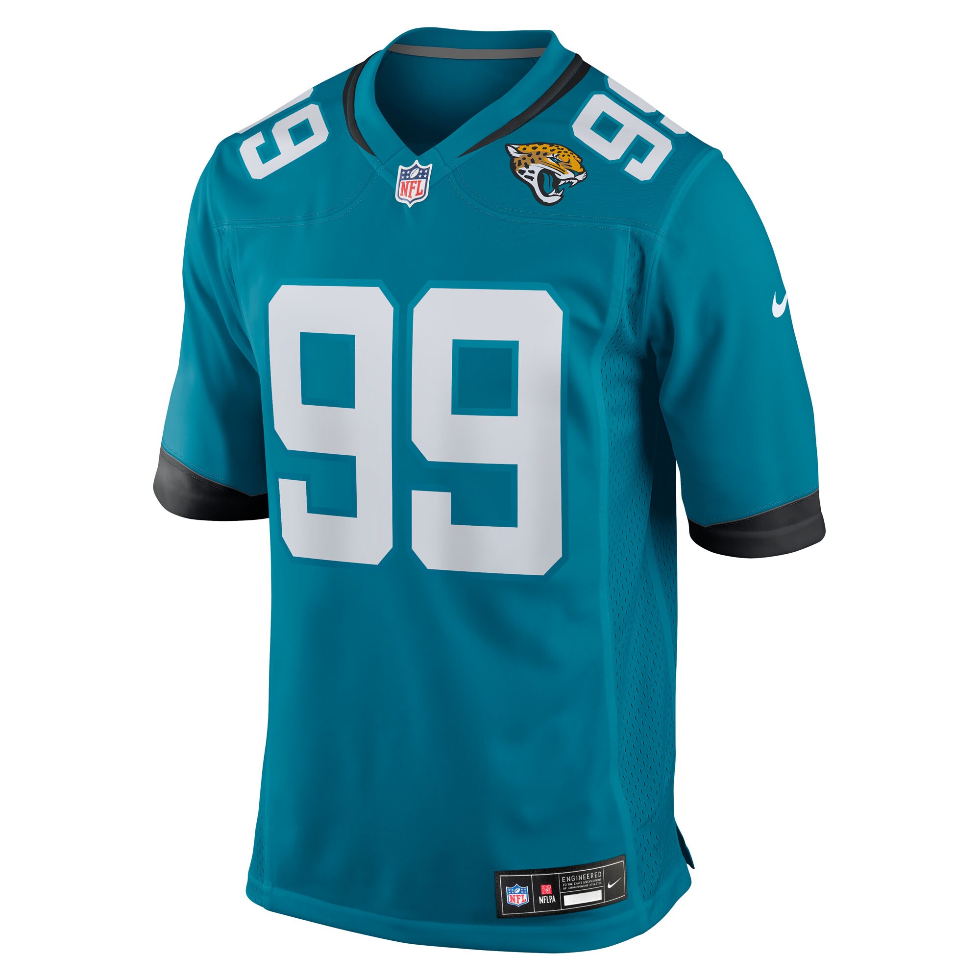 Austin Johnson Jacksonville Jaguars Nike Team Game Jersey – Teal Clowdercats