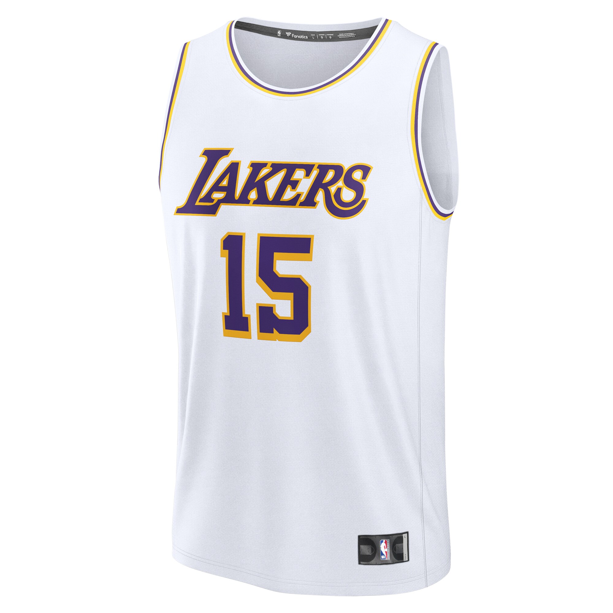 Austin Reaves Los Angeles Lakers Fanatics Fast Break Replica Player Jersey – Association Edition – White Clowdercats
