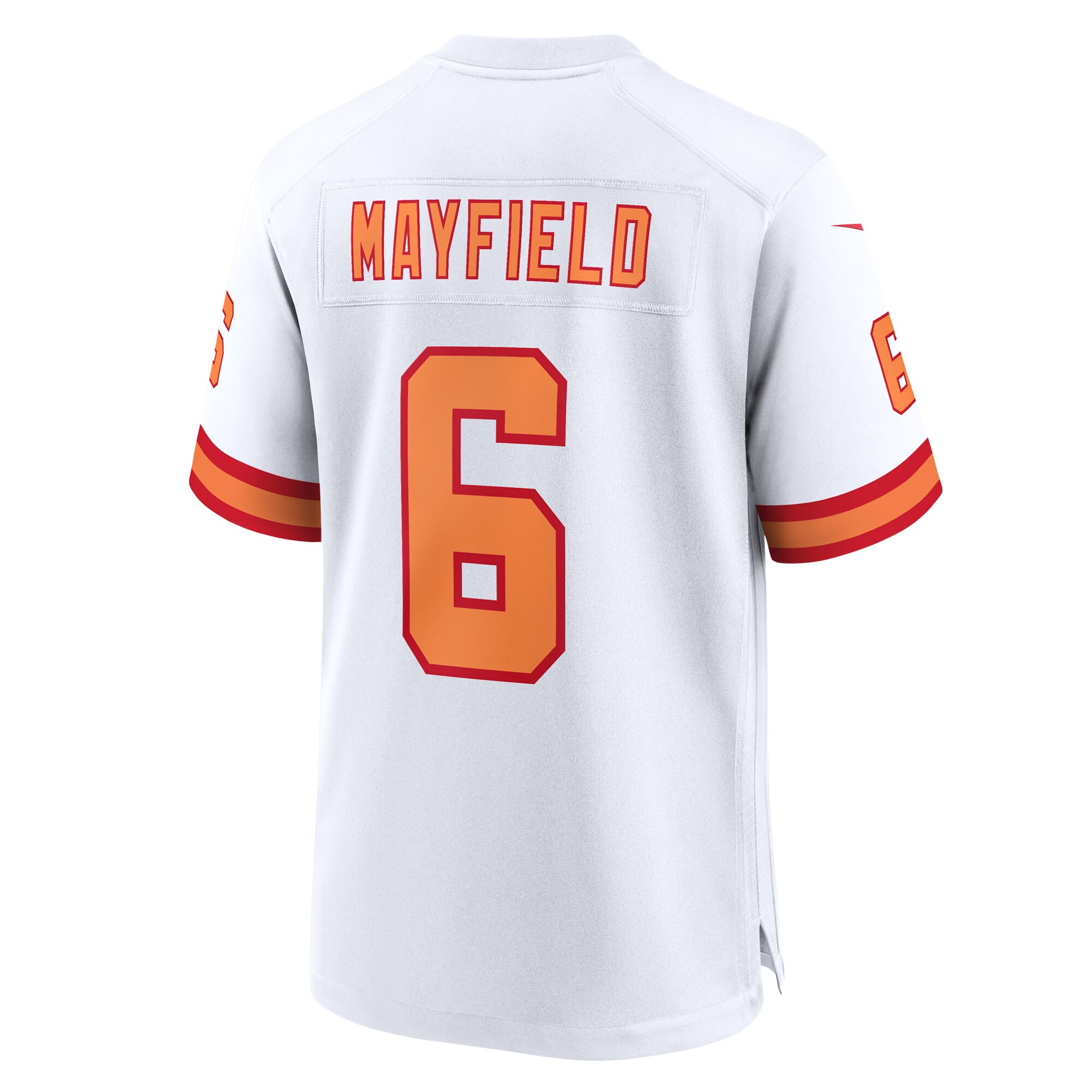 Baker Mayfield ’76 Tampa Bay Buccaneers Nike 50th Season Game Jersey – White Clowdercats
