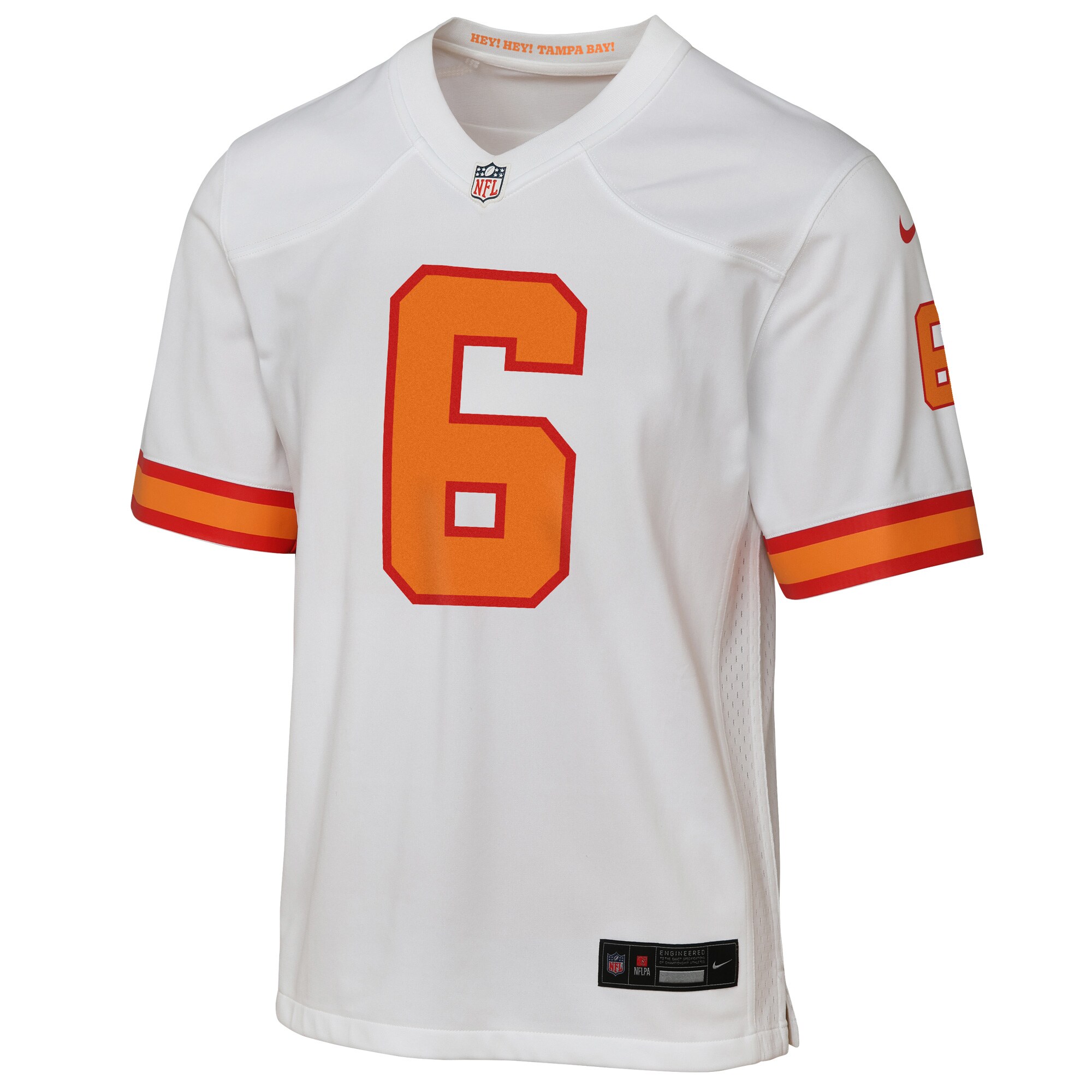 Baker Mayfield ’76 Tampa Bay Buccaneers Youth Game Jersey – White Clowdercats